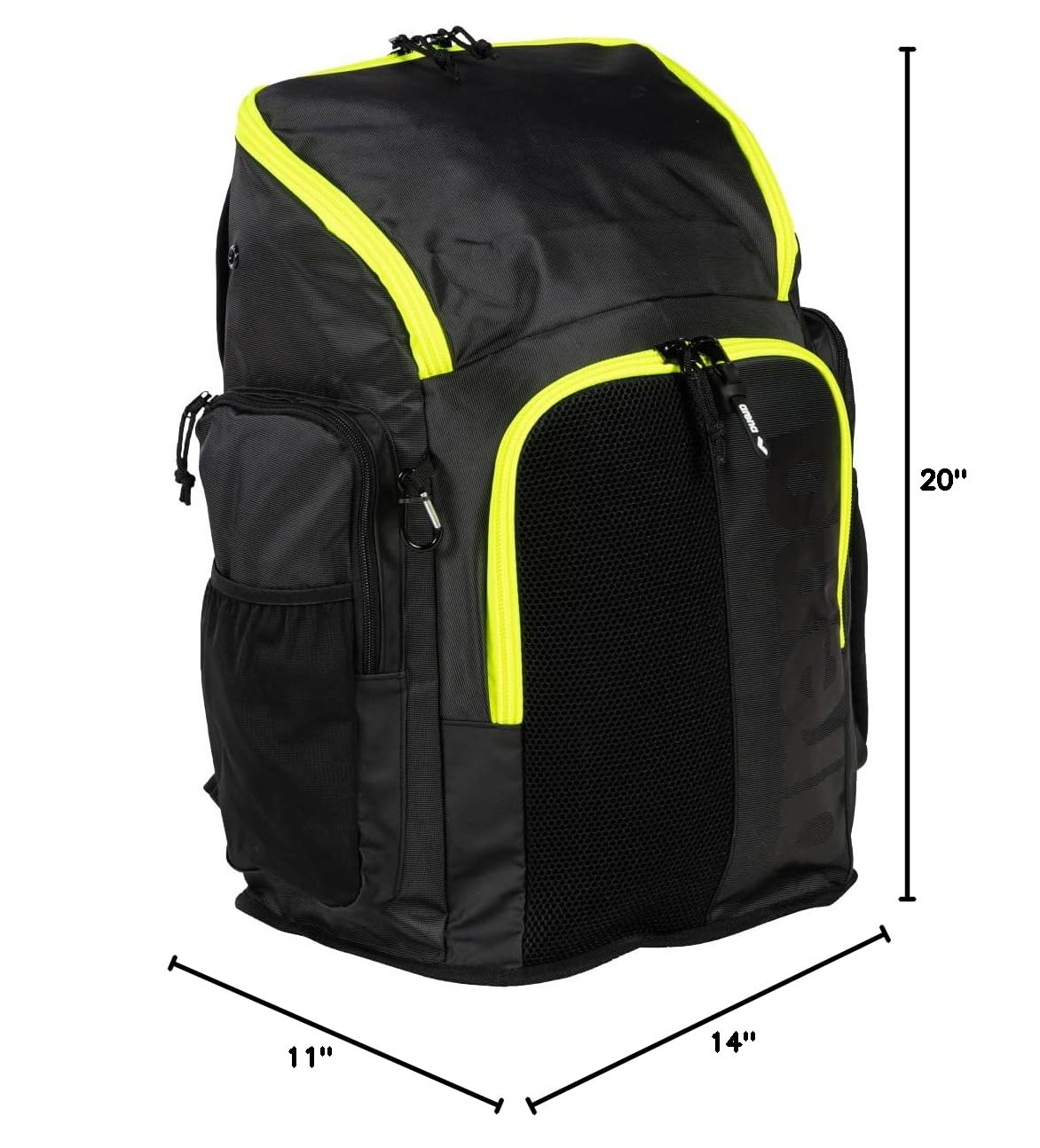 **Arena Spiky III 45L Waterproof Swim Backpack – Large Sports Gym Rucksack for Swimming Athletes – Durable Training Gear Equipment for Men & Women – Dark Smoke/Neon Yellow – Perfect for Pool, Gym & Travel**