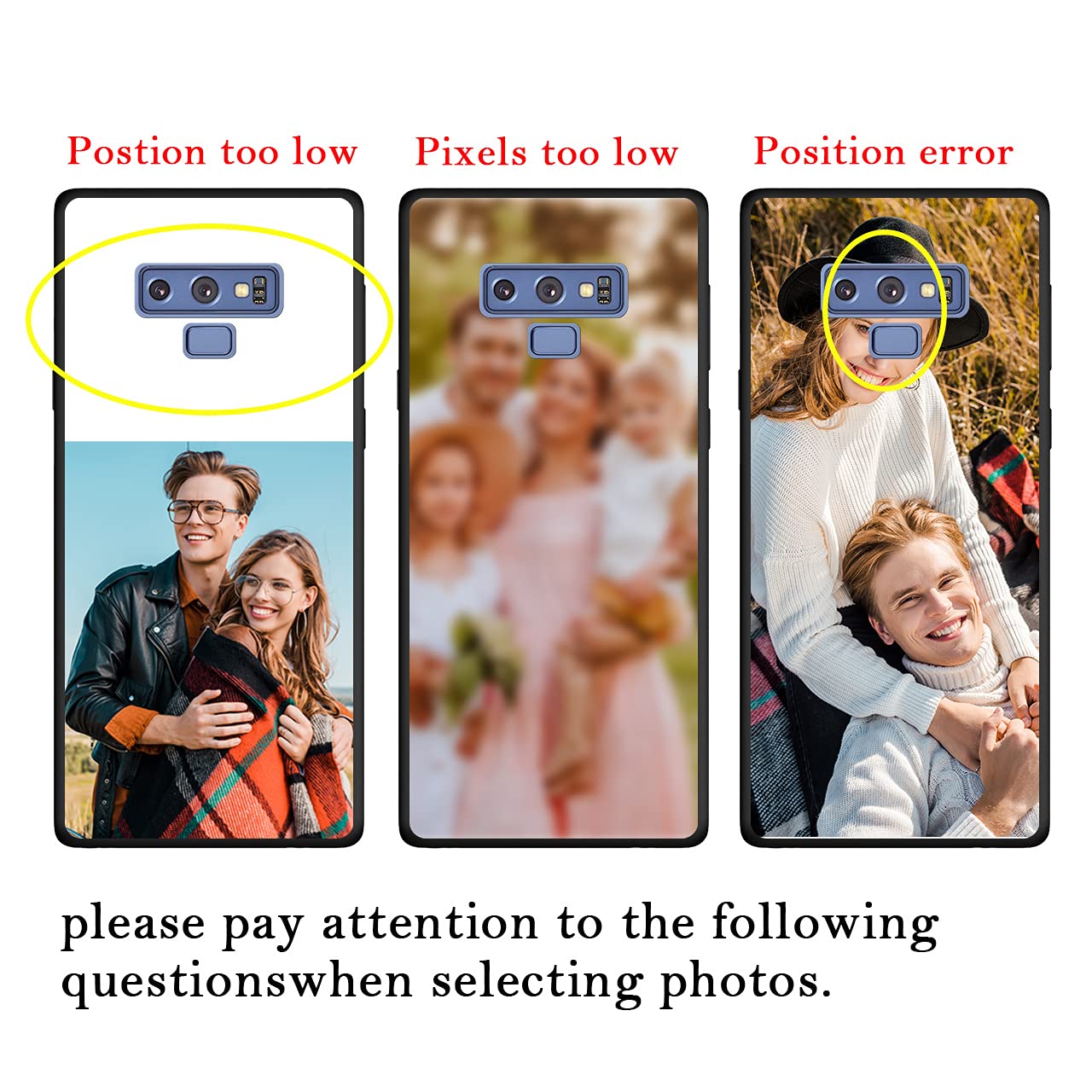 Custom Samsung Galaxy Note9 Phone Case - Personalized Photo & Text Name - Anti-Scratch Shock-Resistant Soft TPU Protective Cover (Black) - Perfect for Everyday Use, Travel & Gift Giving