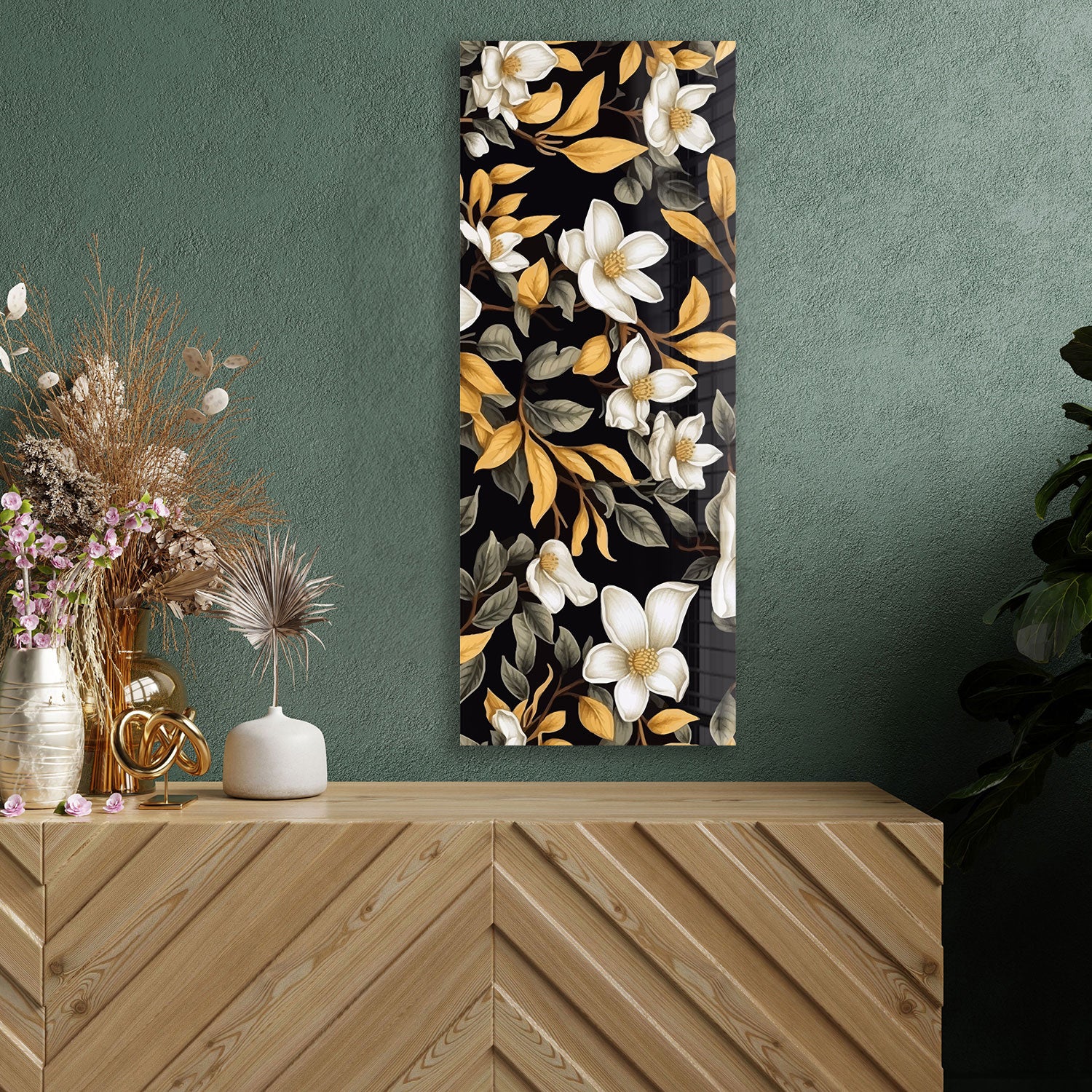 Soft Flowers Panoramic Wall Art - Elegant Home Decor for Living Room, Bedroom & Office - Perfect for Adding Style & Warmth to Any Space