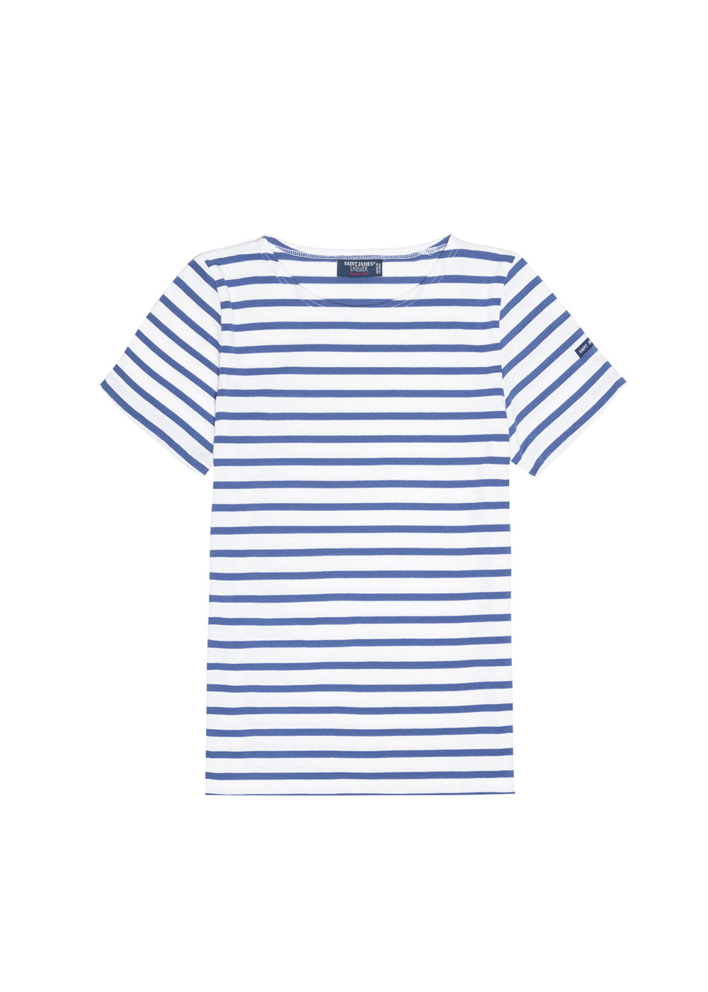 ETRILLE Women's Nautical Stripe Short Sleeve T-Shirt | Soft 100% Cotton Crewneck Tee | Classic White & Royal Blue Striped Top | Perfect for Beach Vacations, Summer Outings & Casual Wear