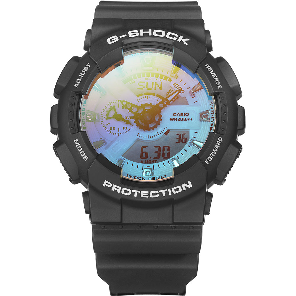G Shock GA110SR 1A Men's Digital Watch with Iridescent Dial - Shock Resistant, Waterproof & Durable for Outdoor Sports, Work & Everyday Wear