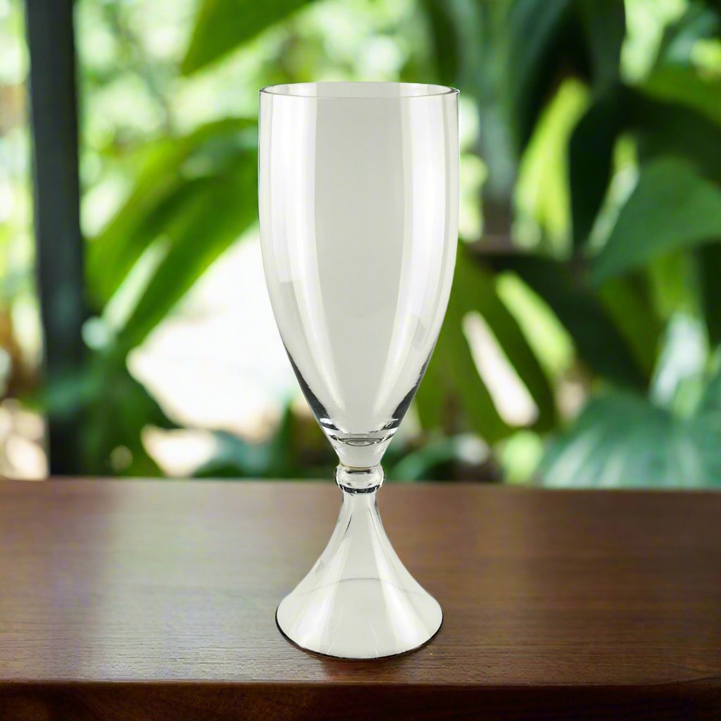 21x7.5 Inch Clear Glass Vase for Flowers - Modern Cylinder Centerpiece for Home Decor, Wedding, Party & Office Arrangements