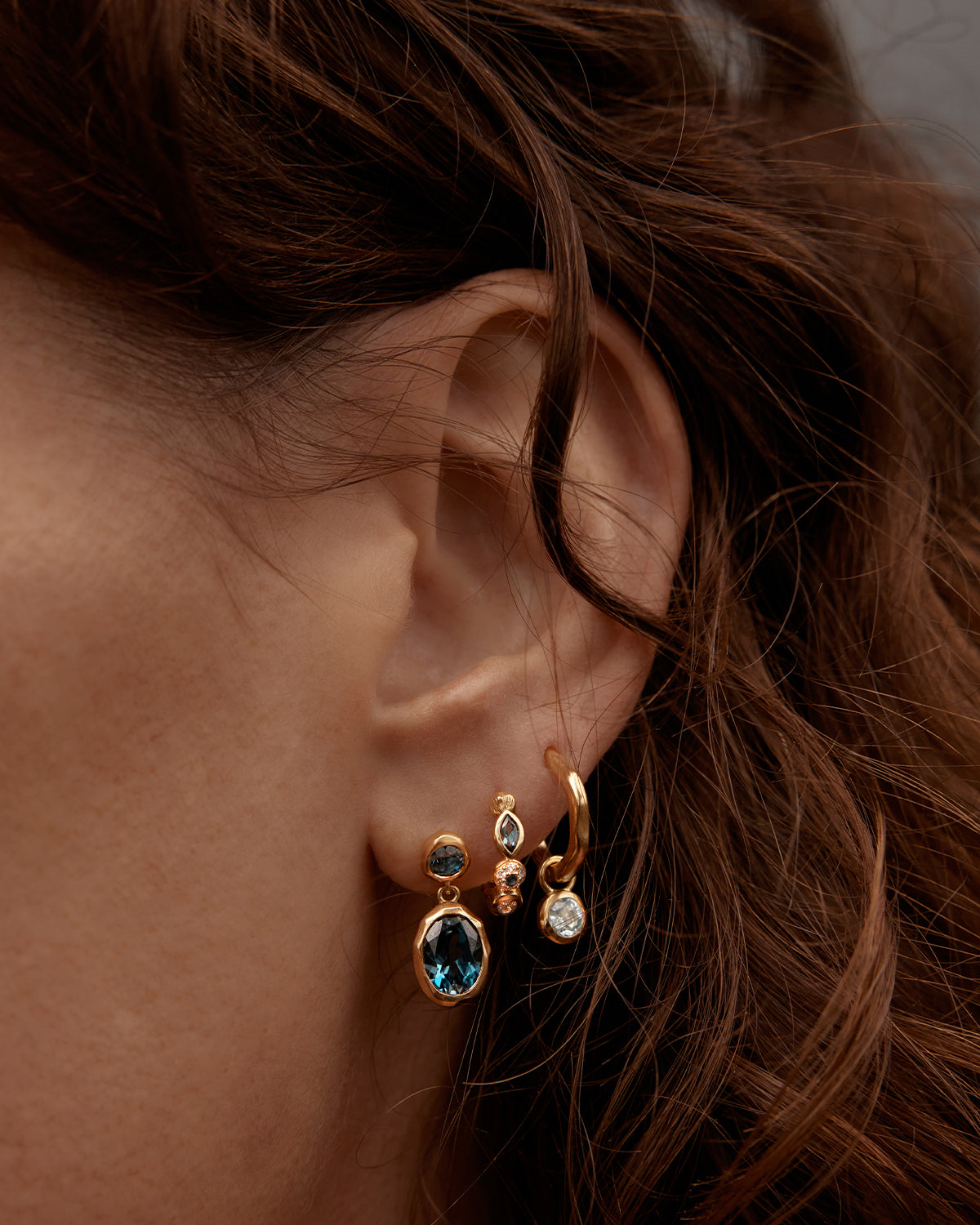 18K Gold Vermeil Eye Protection Hoops - Stylish & Hypoallergenic Earrings for Women | Perfect for Everyday Wear, Parties & Gifts
