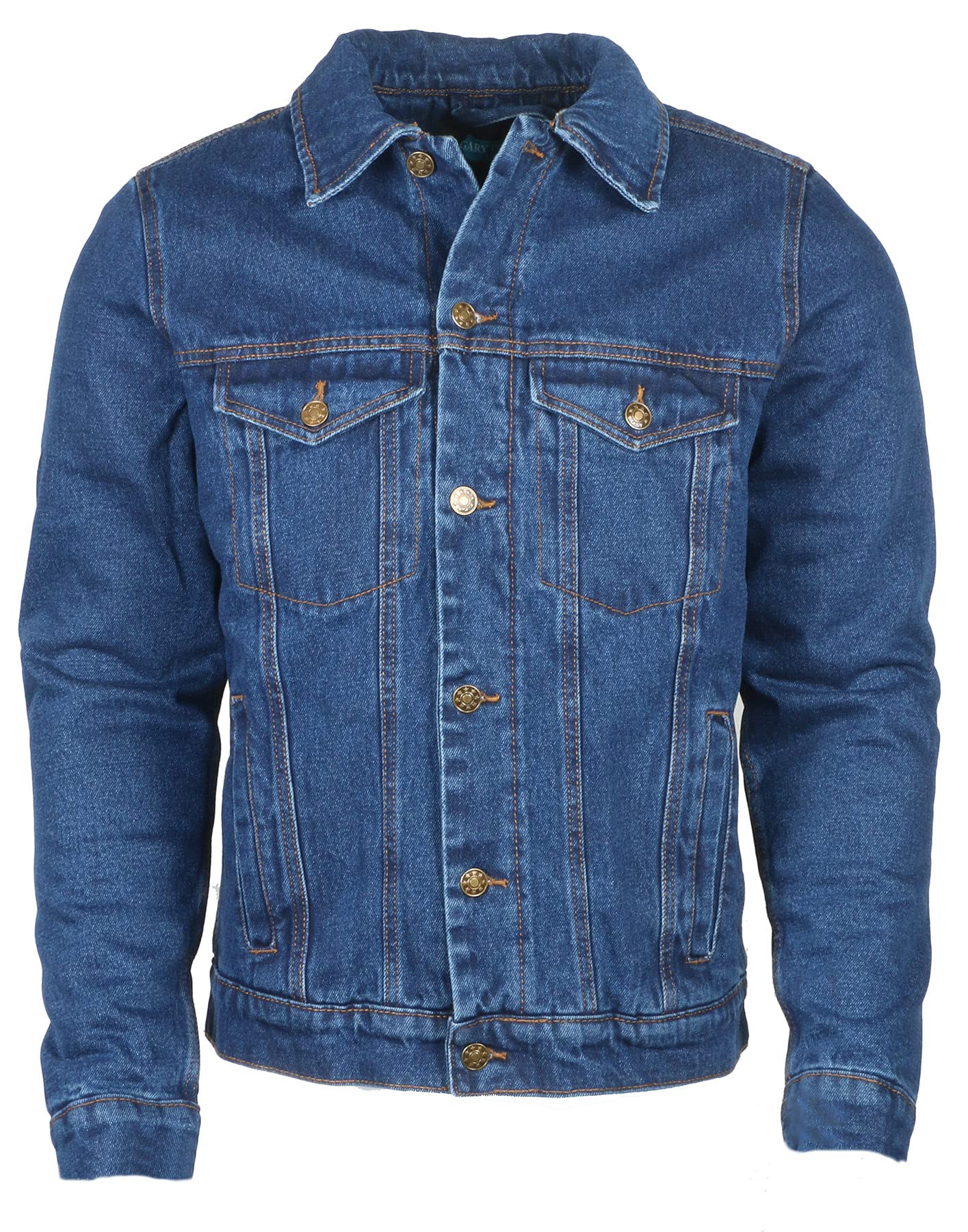 9 Crowns Men's Denim Sherpa Trucker Jean Jacket - Warm Fleece Lined Denim Jacket for Men, Vintage Style Workwear Coat - Perfect for Casual Outfits, Outdoor Adventures & Fall/Winter Layering
