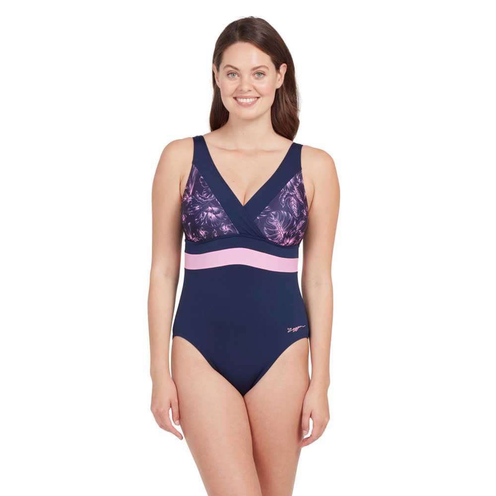 Zoggs Women's Square Back One Piece Swimsuit - Comfortable & Stylish Swimwear for Beach, Pool & Water Sports | Perfect for Swimming, Surfing & Summer Vacations