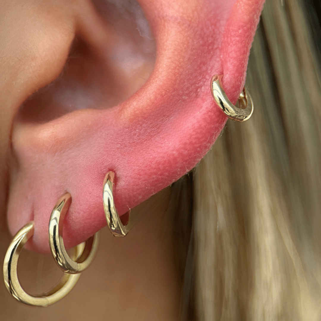 14K Solid Yellow Gold Infinity Hoop - Elegant & Timeless Jewelry for Everyday Wear, Gifts & Special Occasions