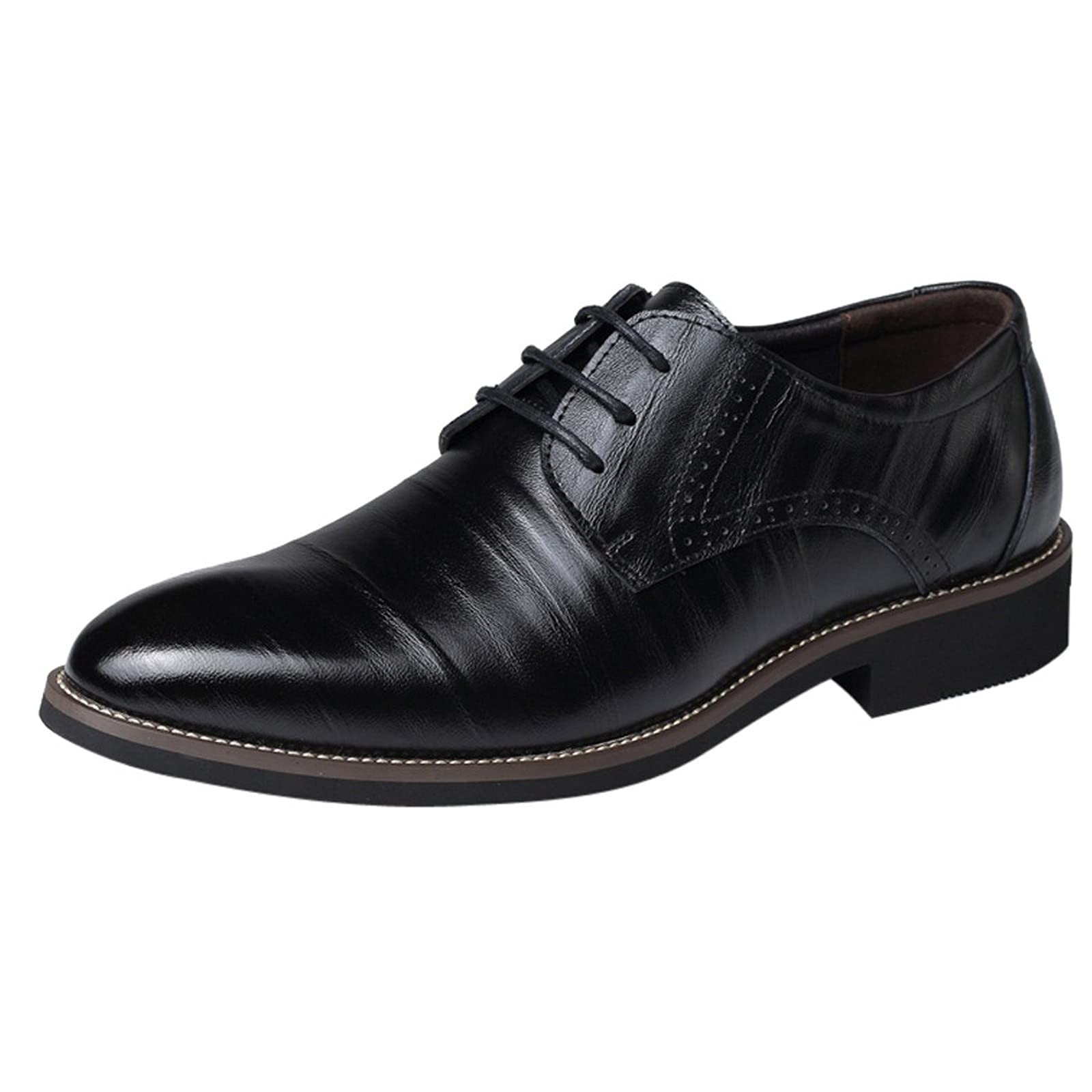 Men's Leather Formal Dress Shoes - Classic Pointed Toe Business Loafers for Office & Casual Wear | Premium 15 Leather Style for Men