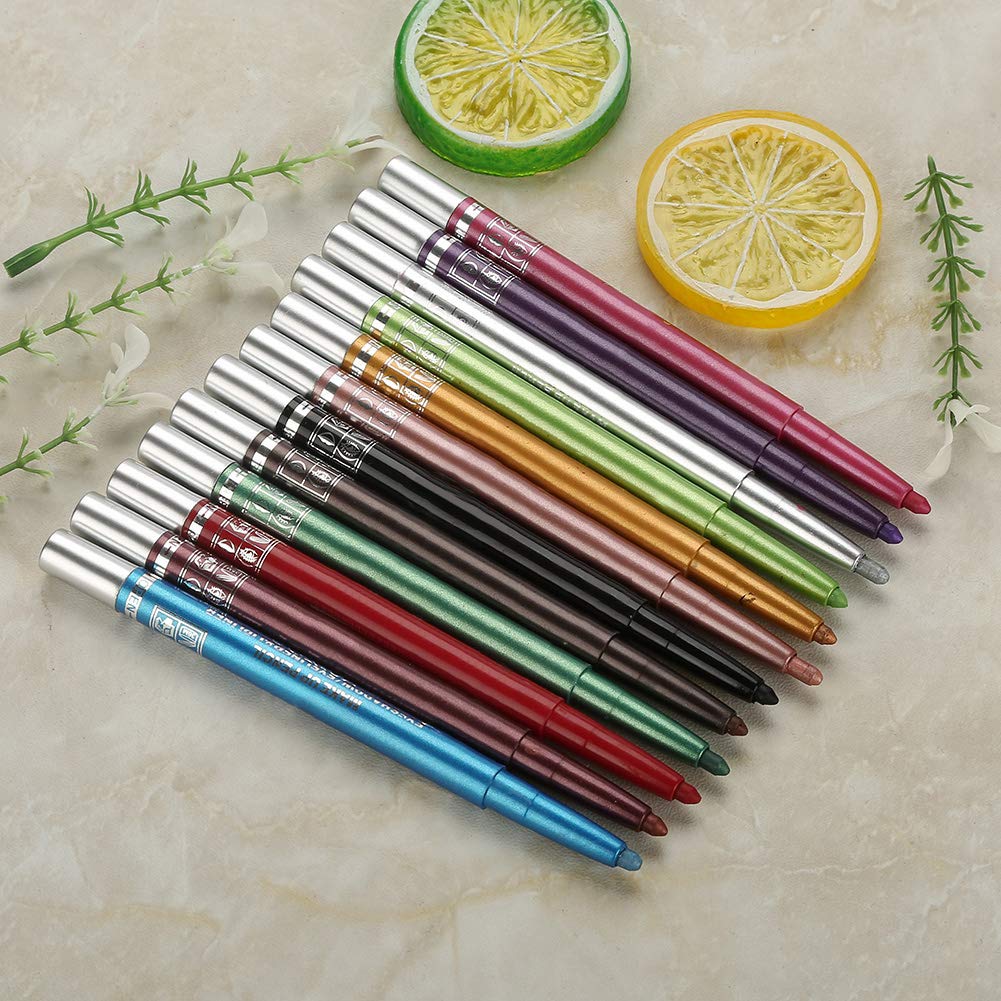 12 Colors Jazar Eye Shadow & Eyeliner Pencil Set - Long Lasting Waterproof Makeup for Women - Perfect for Party, Wedding & Daily Eye Makeup Looks