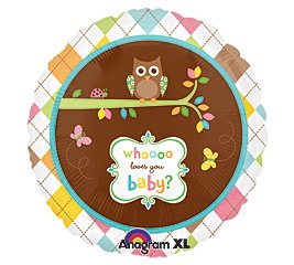 Whoo Loves You Baby Shower Decorations - Pink & Gold Gender Reveal Balloons for Girls - Nursery Room Decor, Newborn Celebration Party Supplies