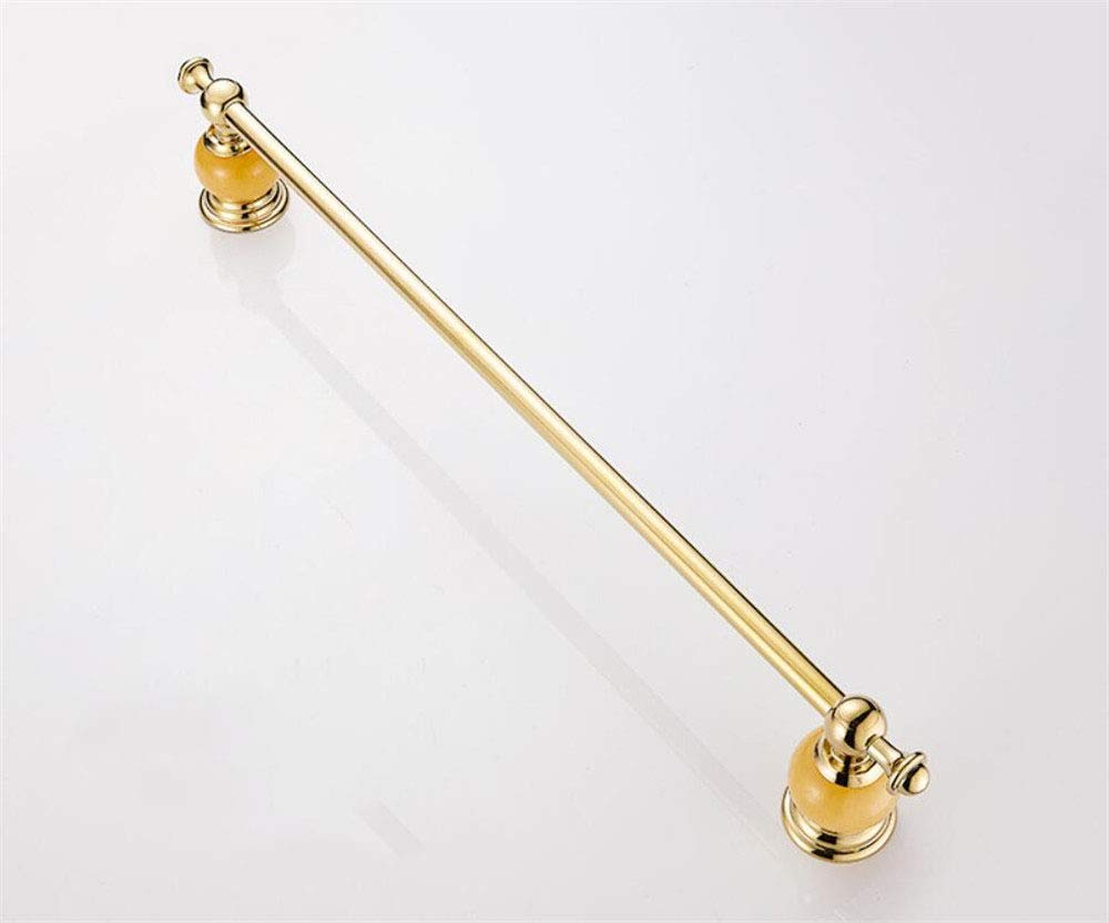 Premium 21 Inch Gold Stainless Steel Towel Rack - Single Pole Rustproof Bathroom & Kitchen Towel Holder - Heavy Duty Hanging Bar for Hand Towels, Dish Towels & Robes (53cm) - Modern Bathroom Decor & Kitchen Storage - Perfect for Hotels, Apartments, Spas & Luxury Homes - Ideal for Hand Towel Drying, Kitchen Organization & Spa-Like Home Decor - Great for Small Spaces, Guest Bathrooms & Stylish Home Upgrades