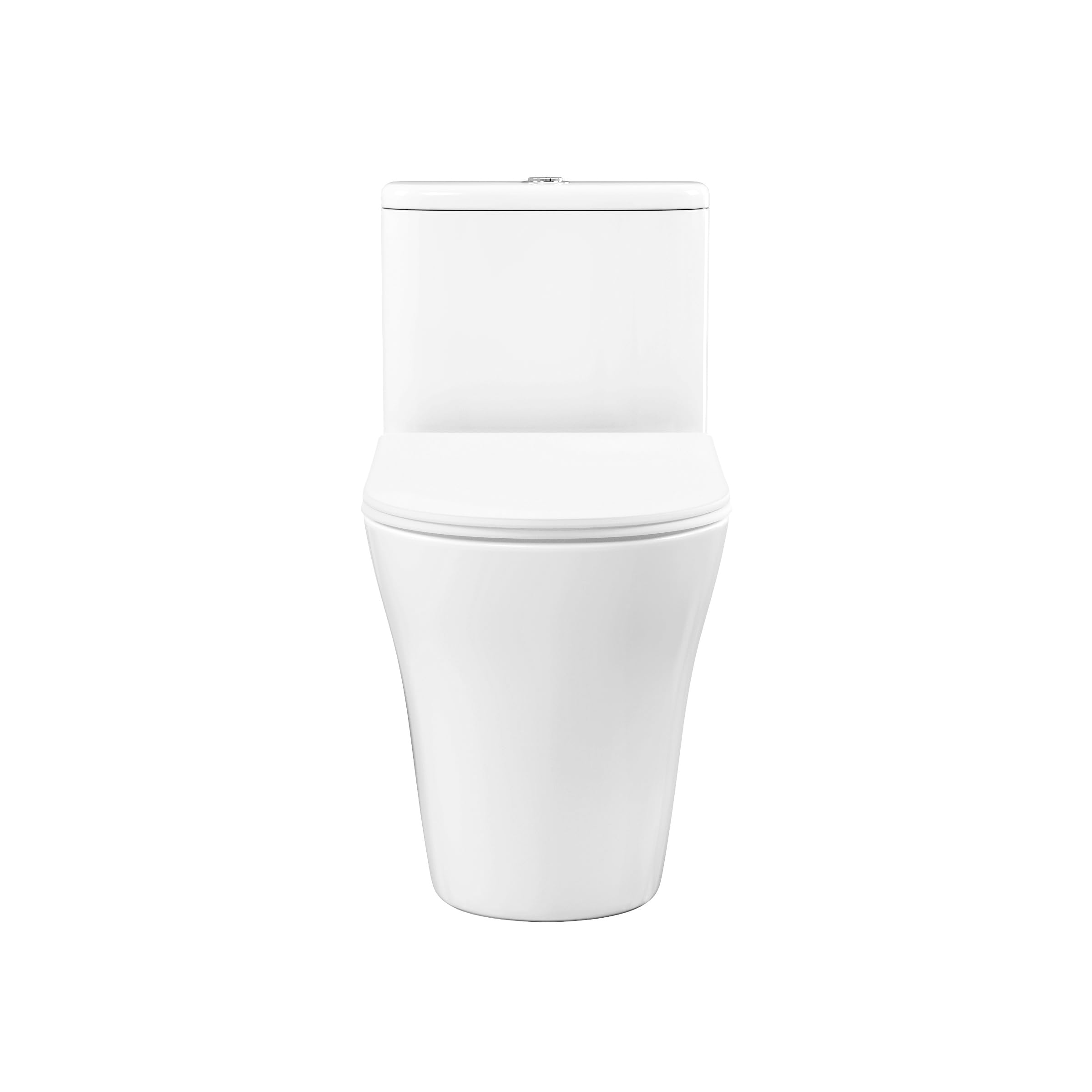 Swiss Madison Cascade One Piece Toilet - Modern ADA Compliant Elongated Dual Flush 1.1/1.6 GPF Bathroom Toilet in Glossy White | Perfect for Small Bathrooms, Master Suites & Commercial Spaces