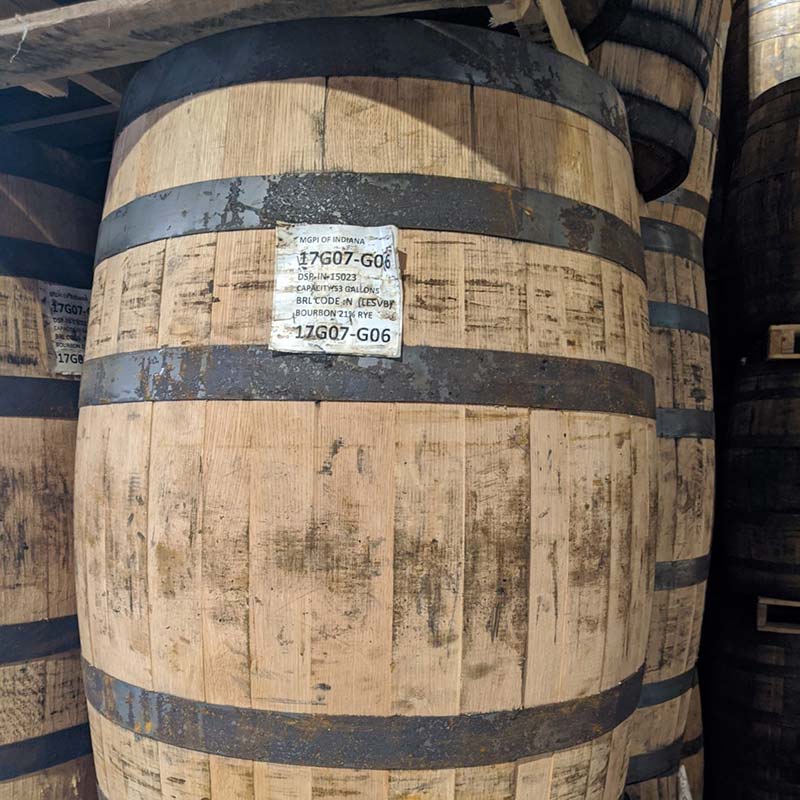 Fresh Dumped MGP Bourbon Barrel - Once Used American Oak Whiskey Barrel for Aging Spirits, Home Brewing & DIY Projects