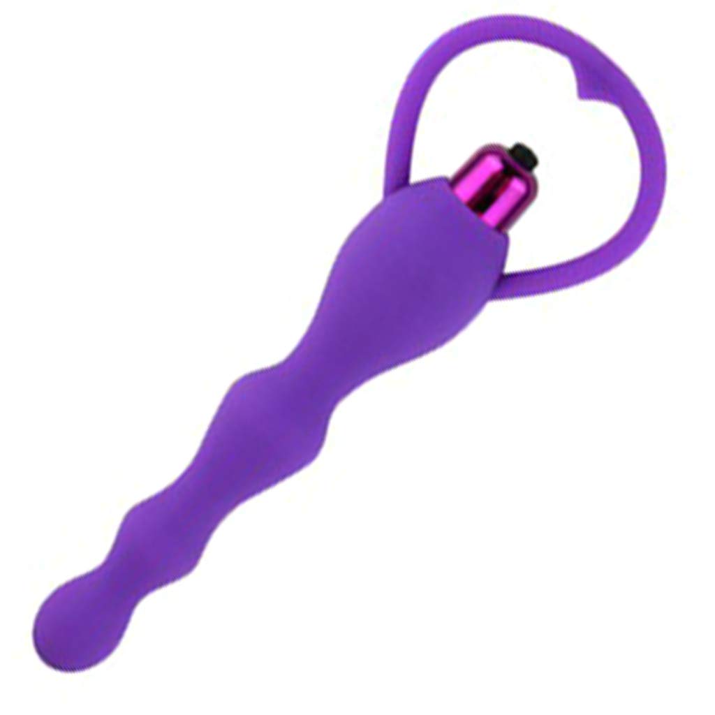 Silicone Anal Beads Vibrator - Pleasure Stimulation Toy for Women & Men (Purple) - Perfect for Couples Play & Solo Exploration