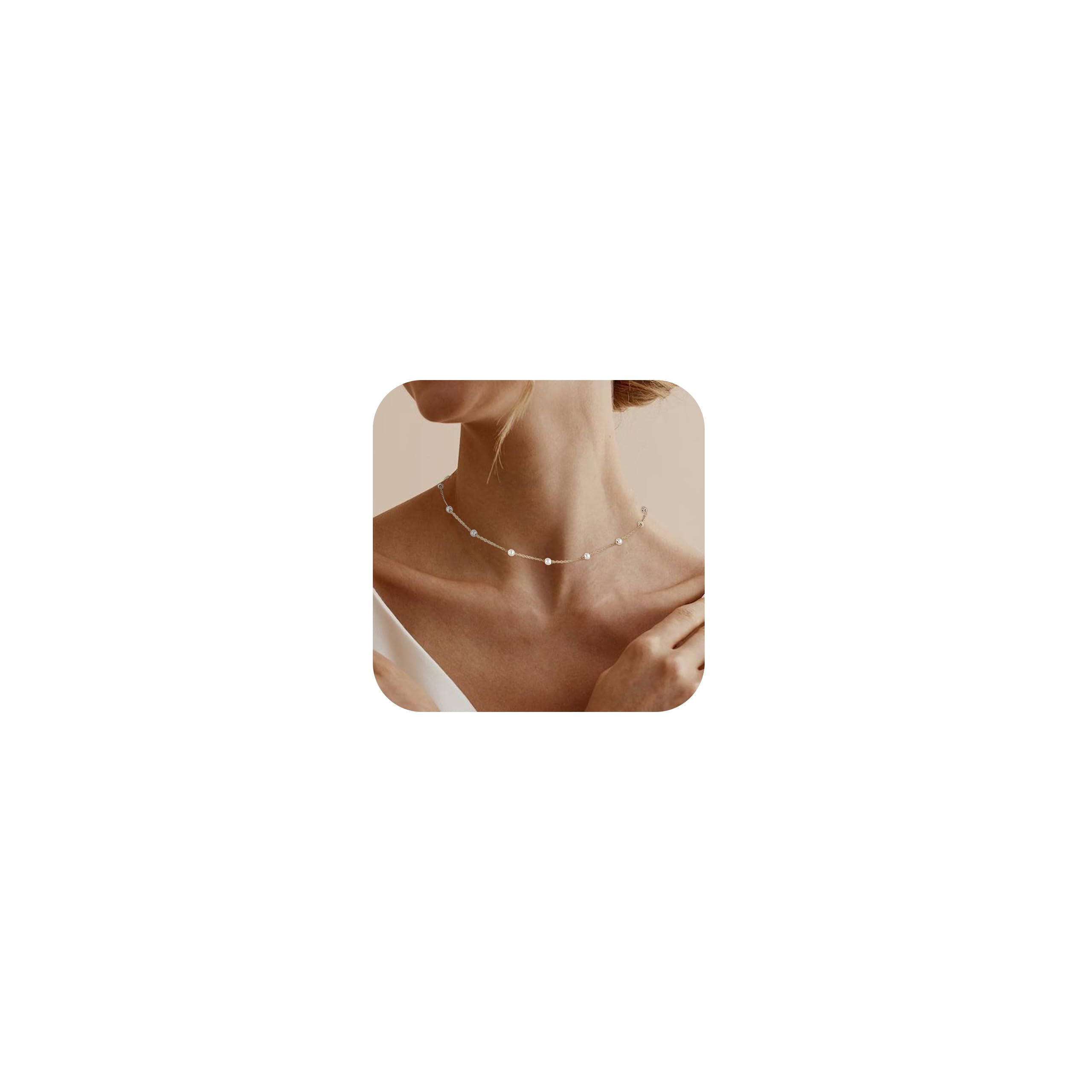 Elegant Pearl Choker Necklace for Women - Dainty Gold Layered Pearl Jewelry, Handmade Prom & Wedding Accessories | Perfect for Parties, Gifts, and Special Occasions