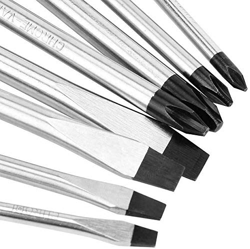 2-Piece 8-PC Heavy Duty Hammer Head Screwdriver Set with Magnetic Tips - Professional Commercial Grade Tools for Construction, Home Repair & DIY Projects (Jikkolumlukka)
