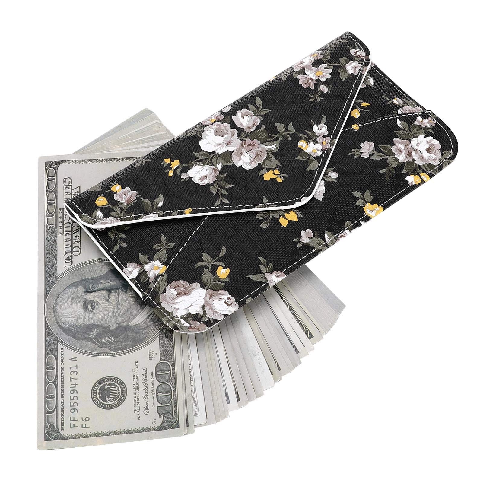 XEYOU Women's Slim RFID Blocking Leather Card Holder - Stylish Envelope Wallet for Credit Cards, Cash & ID - Perfect for Everyday Use, Travel & Business (Ladies Gift Idea)