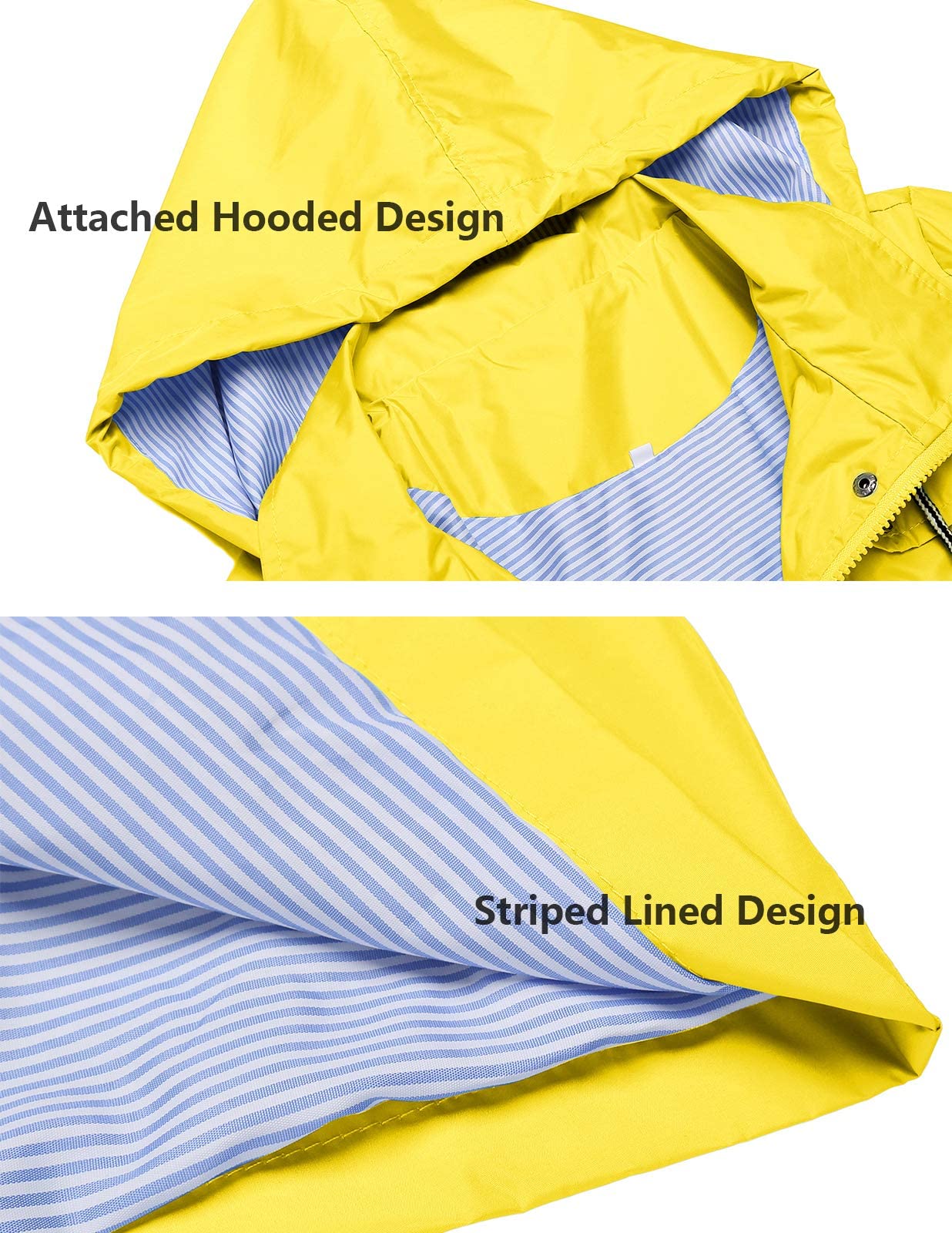 Waterproof Lightweight Women's Raincoat with Hood - Windbreaker Trench Coat for Outdoor Activities (Sizes S-XXL) | Perfect for Hiking, Travel & Commuting in Rainy Weather