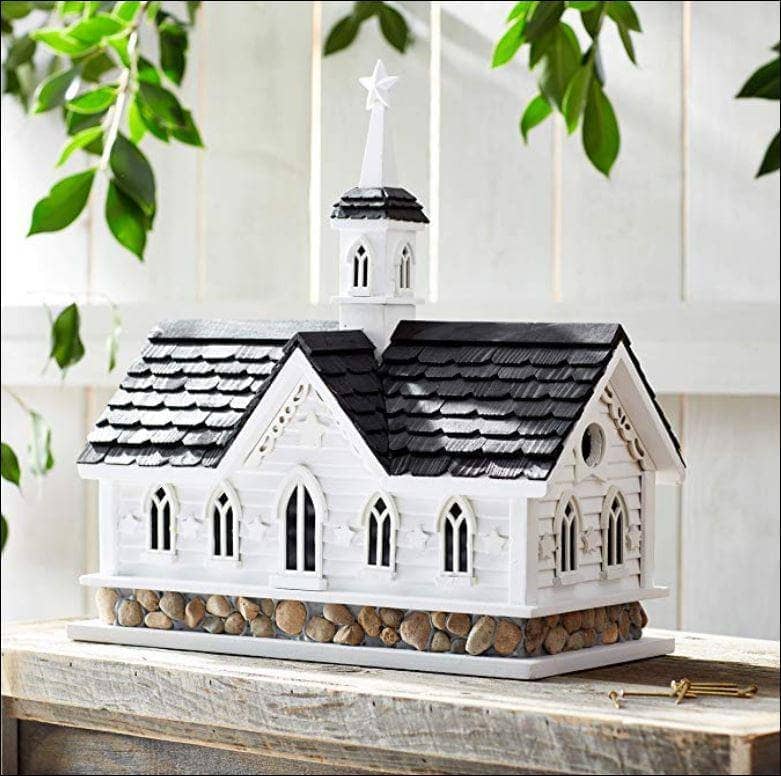 Handmade Amish Barn Bird House - Natural Wood Birdhouse for Outdoor Garden, Backyard Decor - Attracts Bluebirds, Finches & Wild Birds - Perfect for Garden, Patio, or Yard Decoration