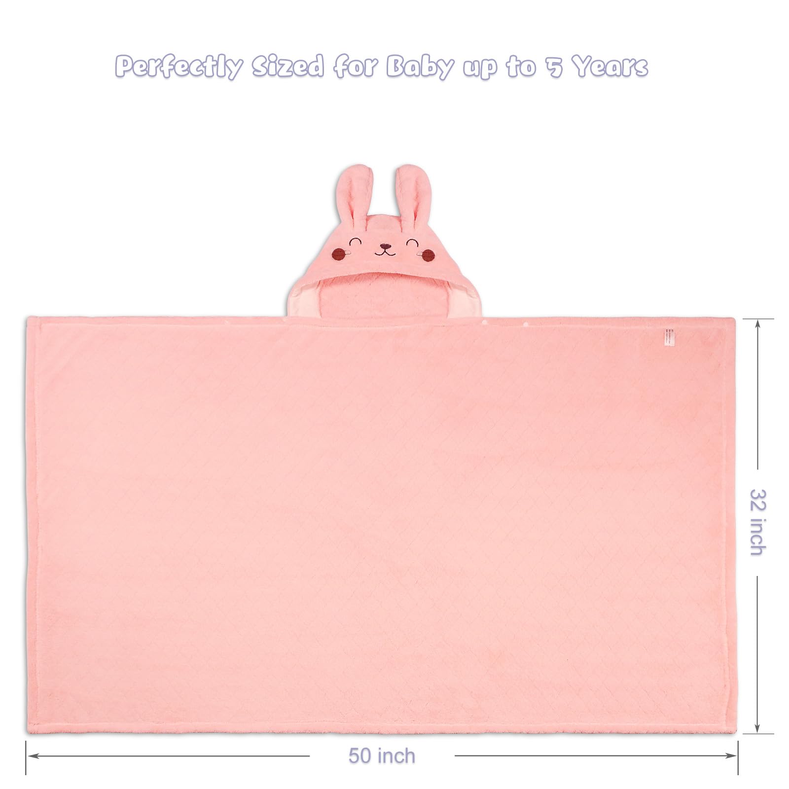 **Soft Hooded Baby Bath Towels for Toddlers 0-5 Years - 2-Pack Absorbent & Thick 50