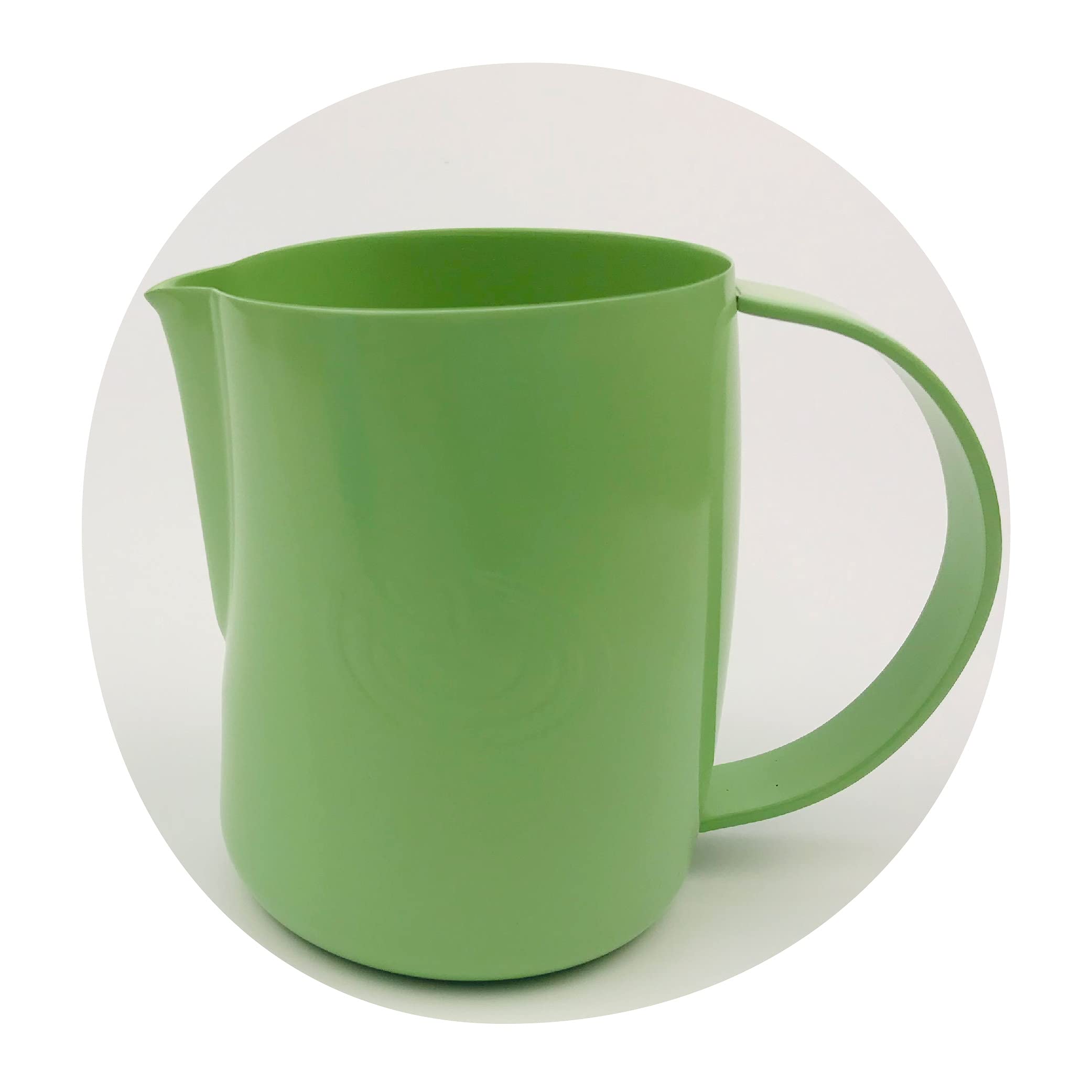 Kuguo Barista Swag 500ml Curved Body Coffee Milk Frothing Pitcher for Espresso Machines - Teflon Green Latte Art Steaming Cup | Perfect for Home Baristas & Coffee Shops