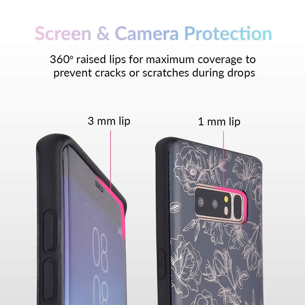 Floral Rose Gold Chrome Samsung Galaxy Phone Case - Elegant Protective Cover for Galaxy S21/S22/S23 - Perfect for Everyday Use & Special Occasions