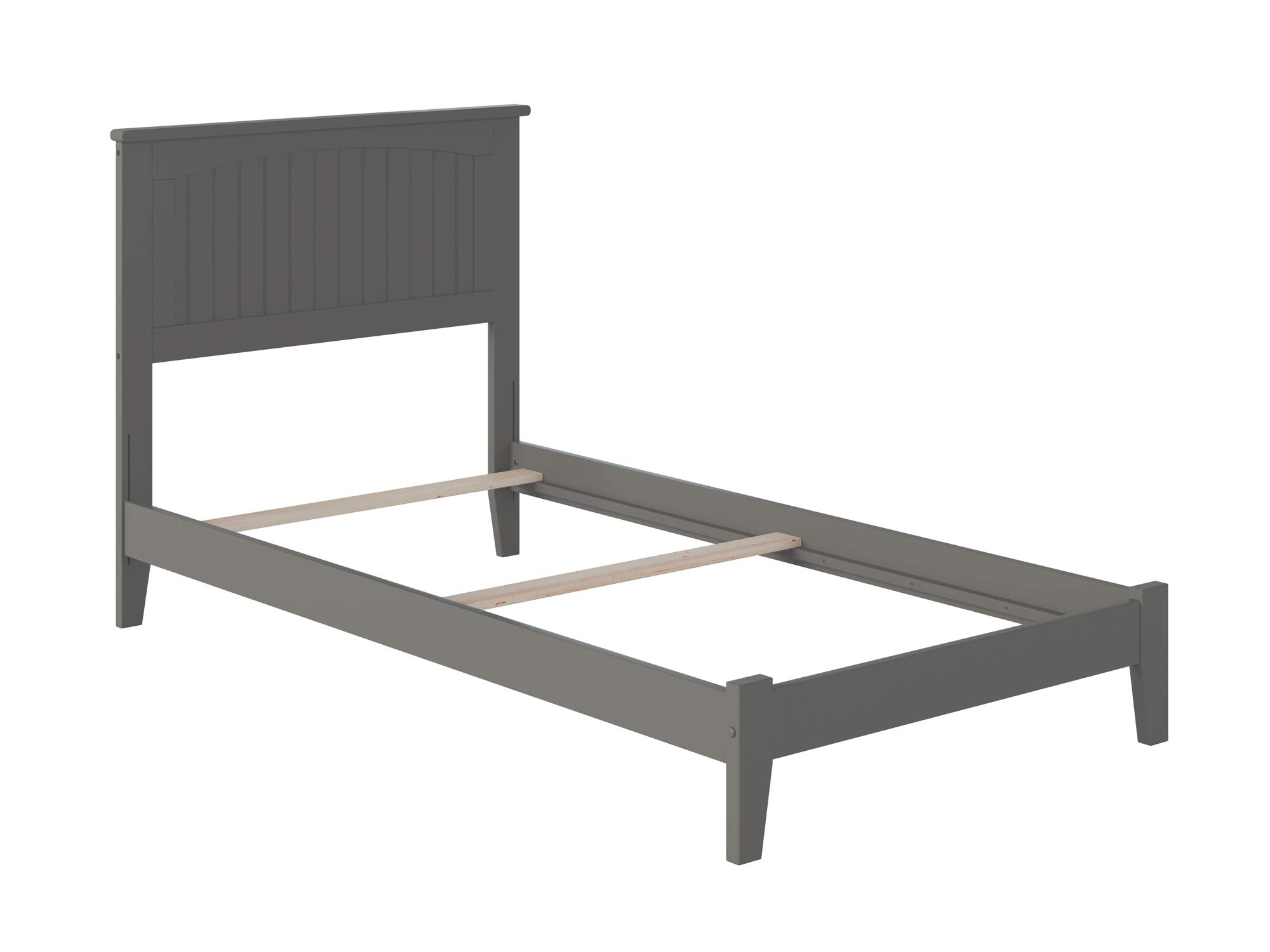 AFI Nantucket Twin XL Bed Foundation with USB Charger - Grey, Perfect for Dorms, Guest Rooms & Small Spaces