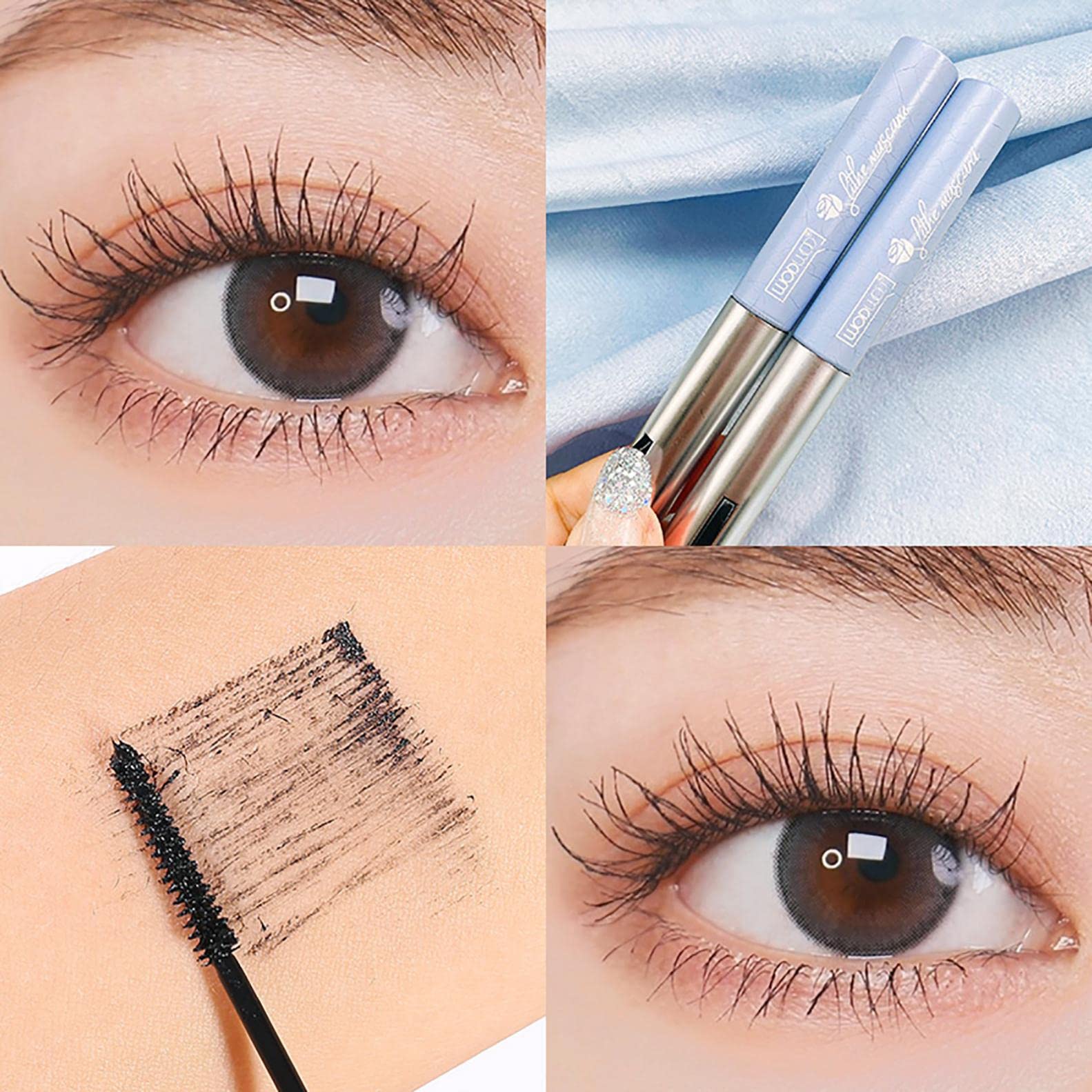 Waterproof Double Head Mascara with Silk Fiber - Long Lasting, Smudge Proof & Quick Drying Formula for Thick, Curling & Lengthening Lashes | Perfect for Everyday Makeup, Special Occasions & Professional Beauty Looks