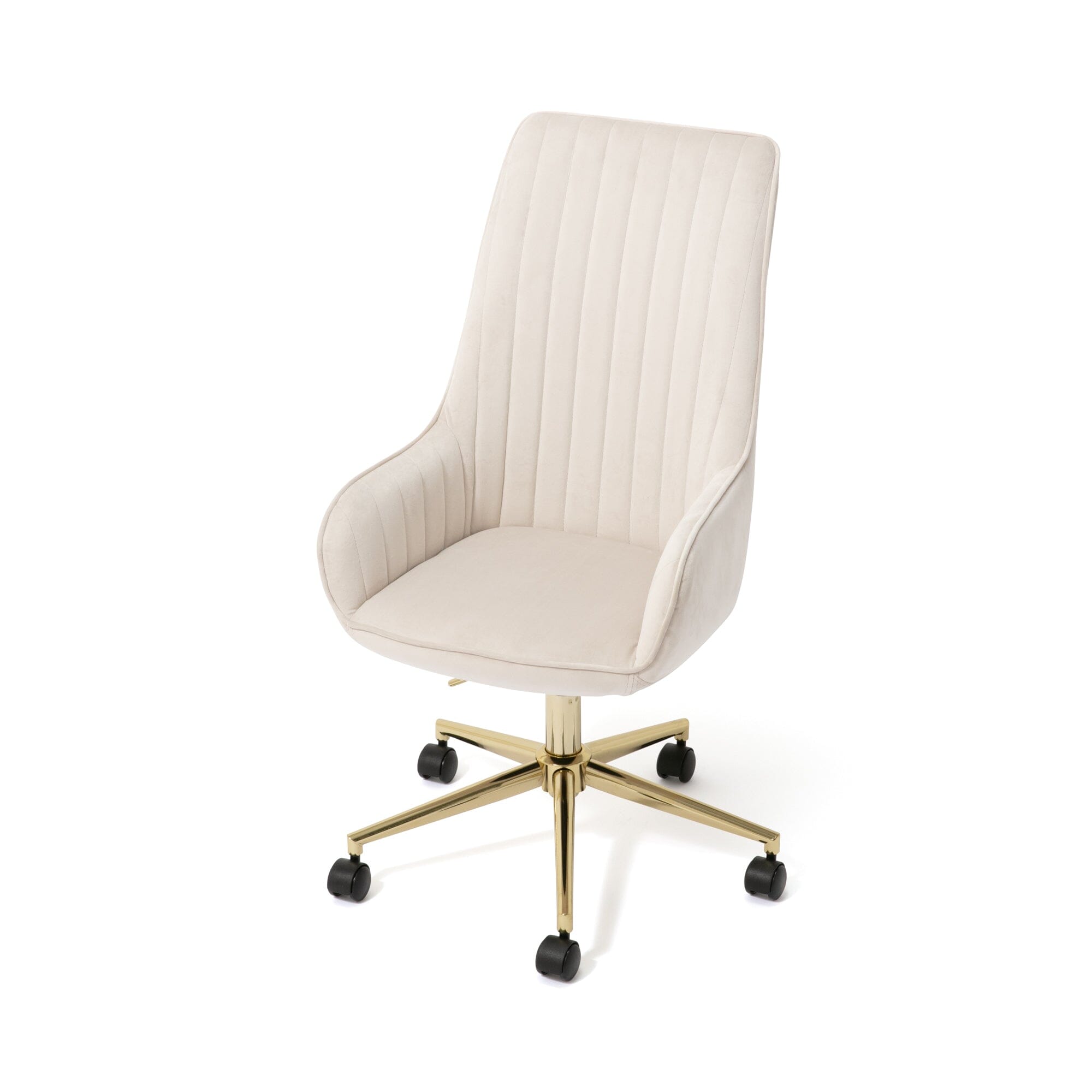 Eldorado High Back Office Chair - Ergonomic Desk Chair with Adjustable Height 660x700x980mm, Light Beige - Perfect for Home Office, Gaming & Study