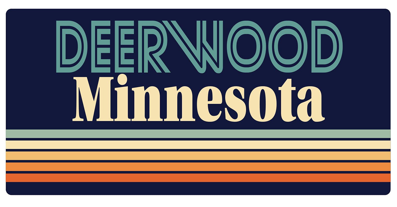 Vintage Deerwood Minnesota 5 x 2.5 Inch Retro Fridge Magnet - Perfect for Home, Office & Travel Souvenirs, Collectibles & Gift Giving