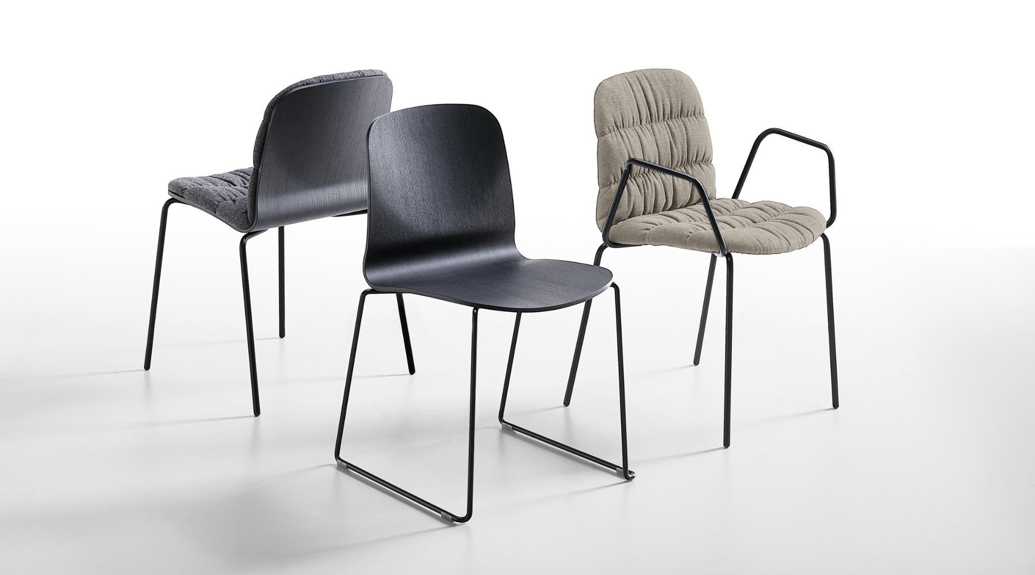 Midj Stackable Sled Base Chair - Heavy Duty Plastic Stacking Chairs for Office, Classroom, Conference Room & Event Seating