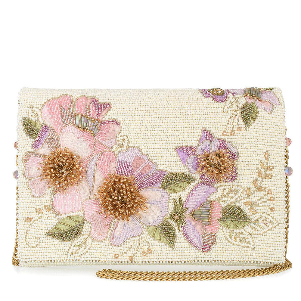Blushing Blossom Crossbody Handbag by Mary Frances - Stylish Floral Purse for Women, Perfect for Date Night, Shopping & Travel | Elegant Shoulder Bag with Adjustable Strap