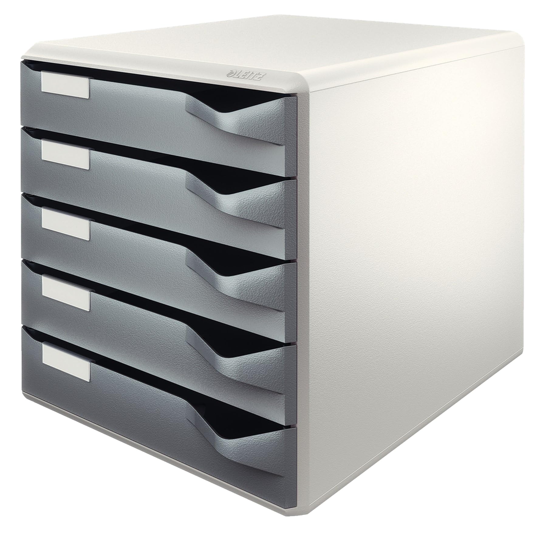 Leitz 5-Drawer A4 File Cabinet - Dark Grey Office Organizer for Documents, Files & Stationery | Perfect for Home Office, School & Workplace Organization