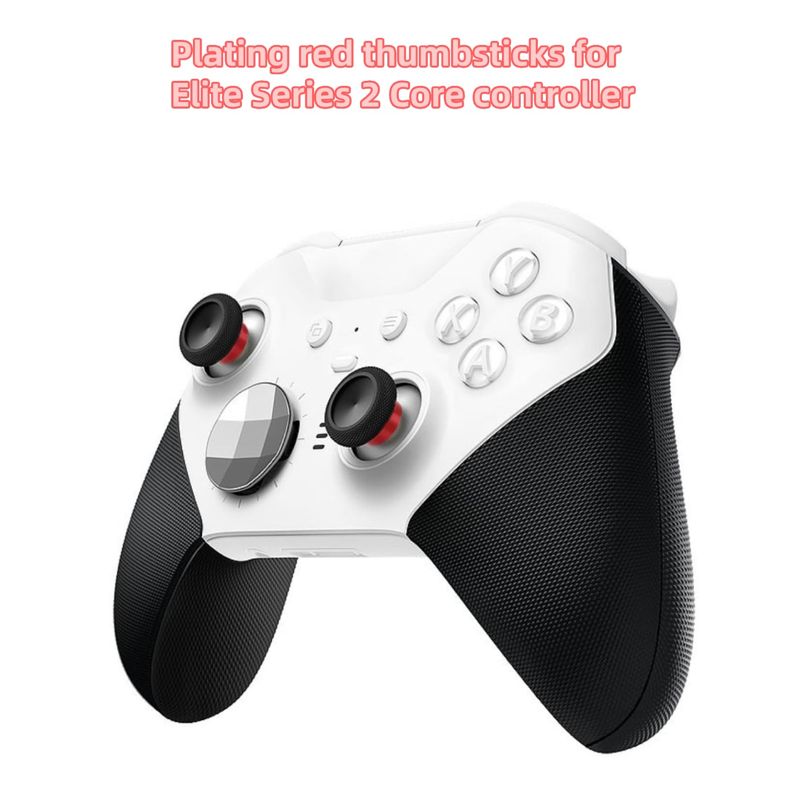 Premium Metal Thumbsticks & Buttons for Xbox Elite Series 2 Core Controller - Durable Replacement Joystick Caps with Enhanced Grip (Red) - Perfect for Competitive Gaming & Long Play Sessions