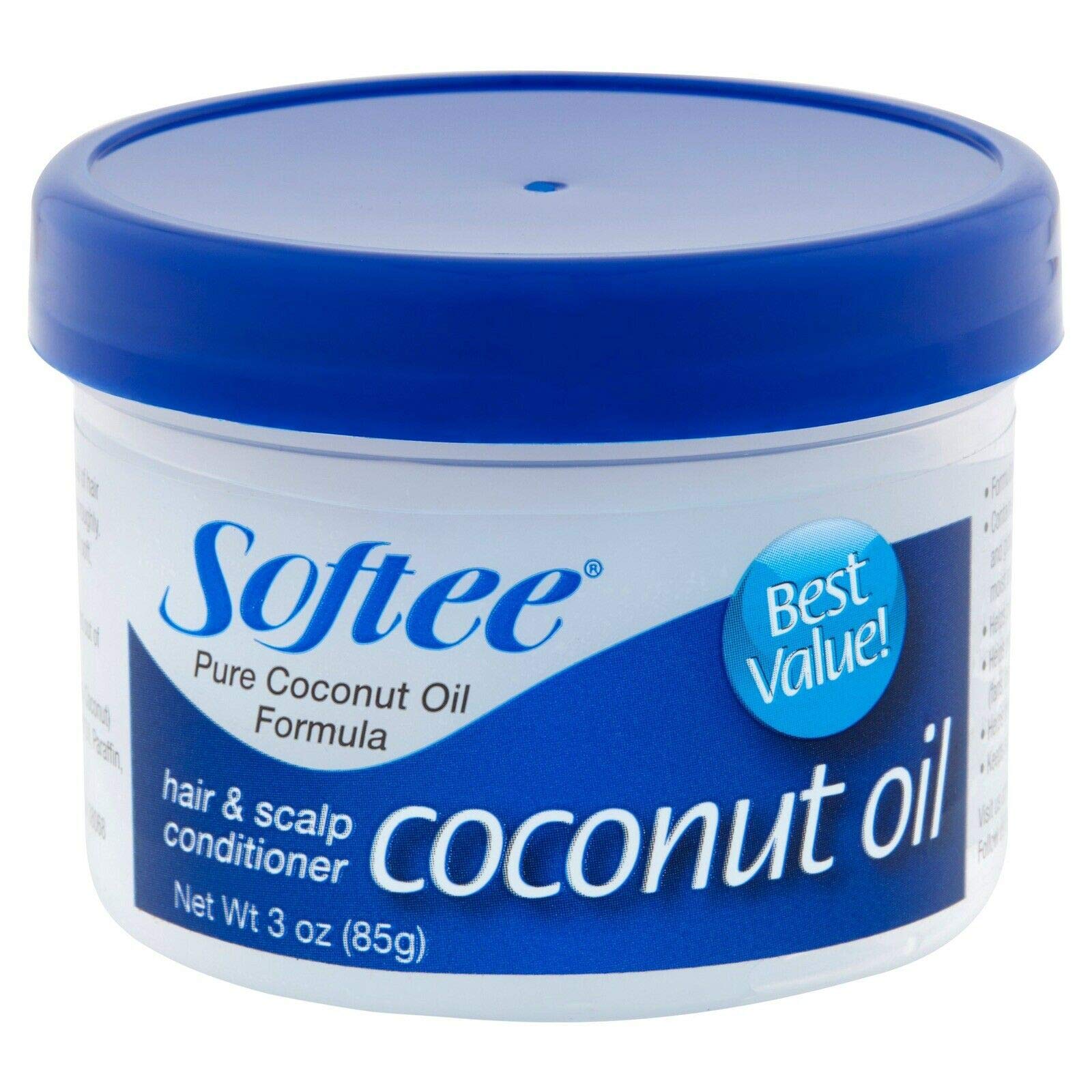 Pure Coconut Oil Hair & Scalp Treatment - 2 Pack (6oz Total) | Natural Moisturizer for Dry, Damaged Hair | Perfect for Deep Conditioning & Frizz Control