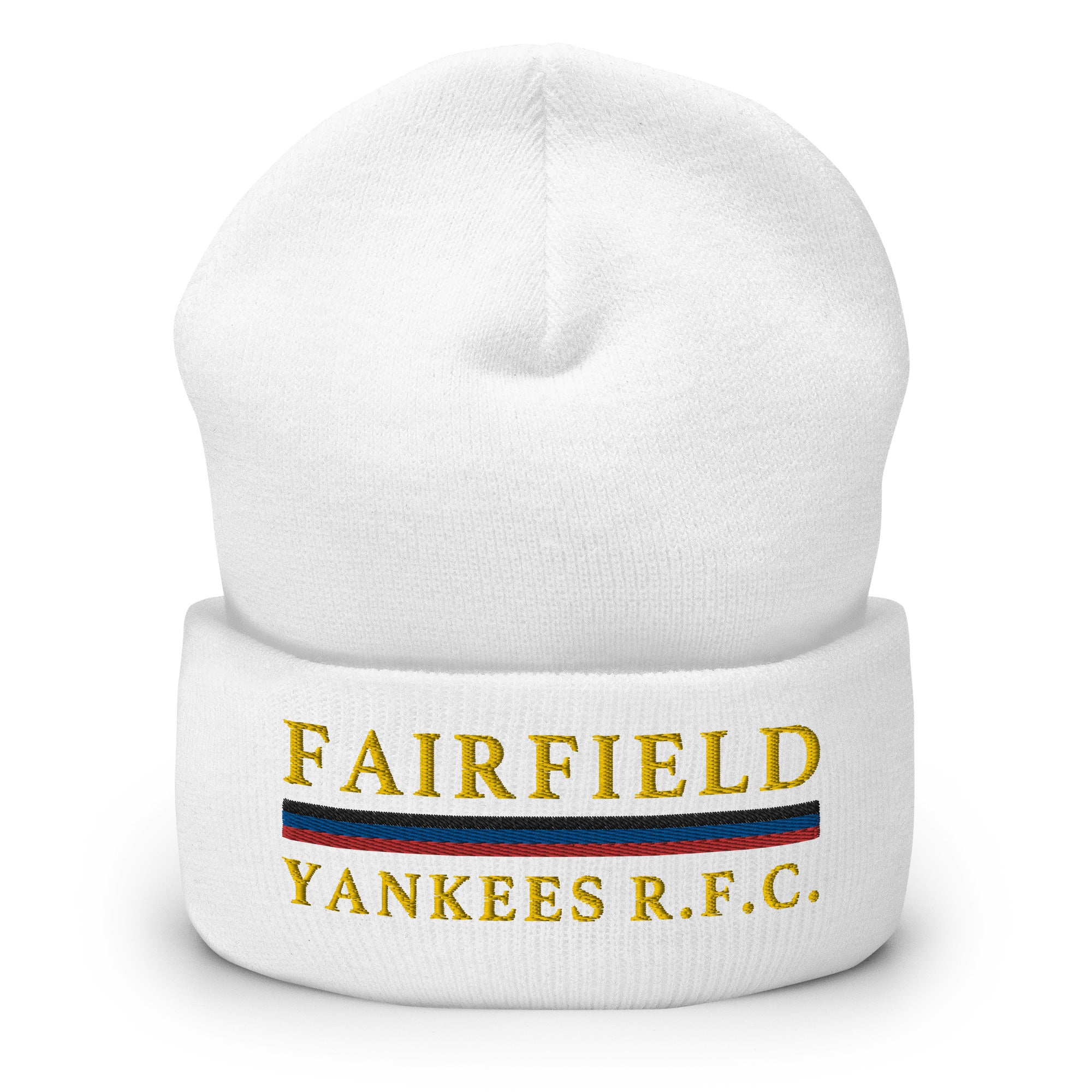 Fairfield Yankees RFC Cuffed Beanie - Winter Knit Hat for Men & Women - Cozy & Warm Skull Cap for Cold Weather - Perfect for Football Games, Outdoor Sports & Casual Wear