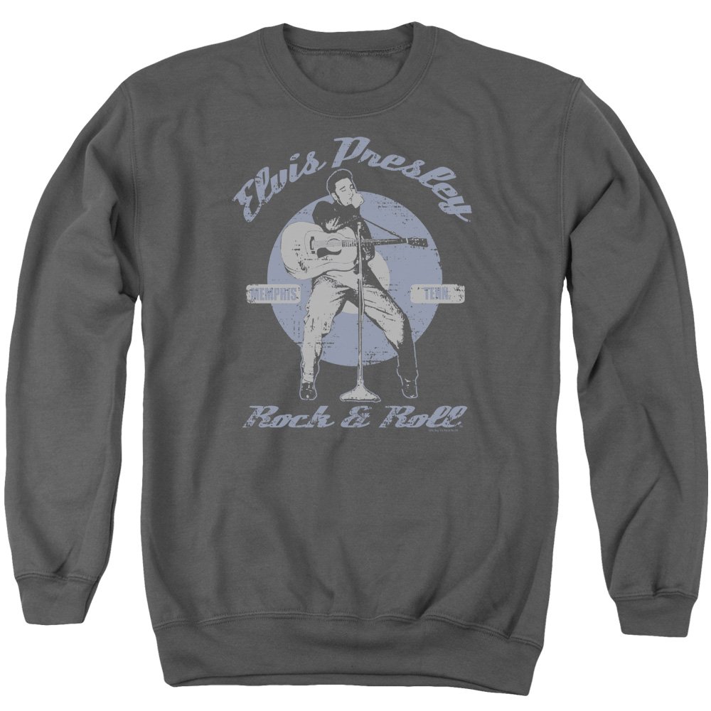 Elvis Presley Vintage Rock & Roll Graphic Crewneck Sweatshirt for Men & Women - Soft Cotton Pullover for Concerts, Casual Wear & Fan Gifts