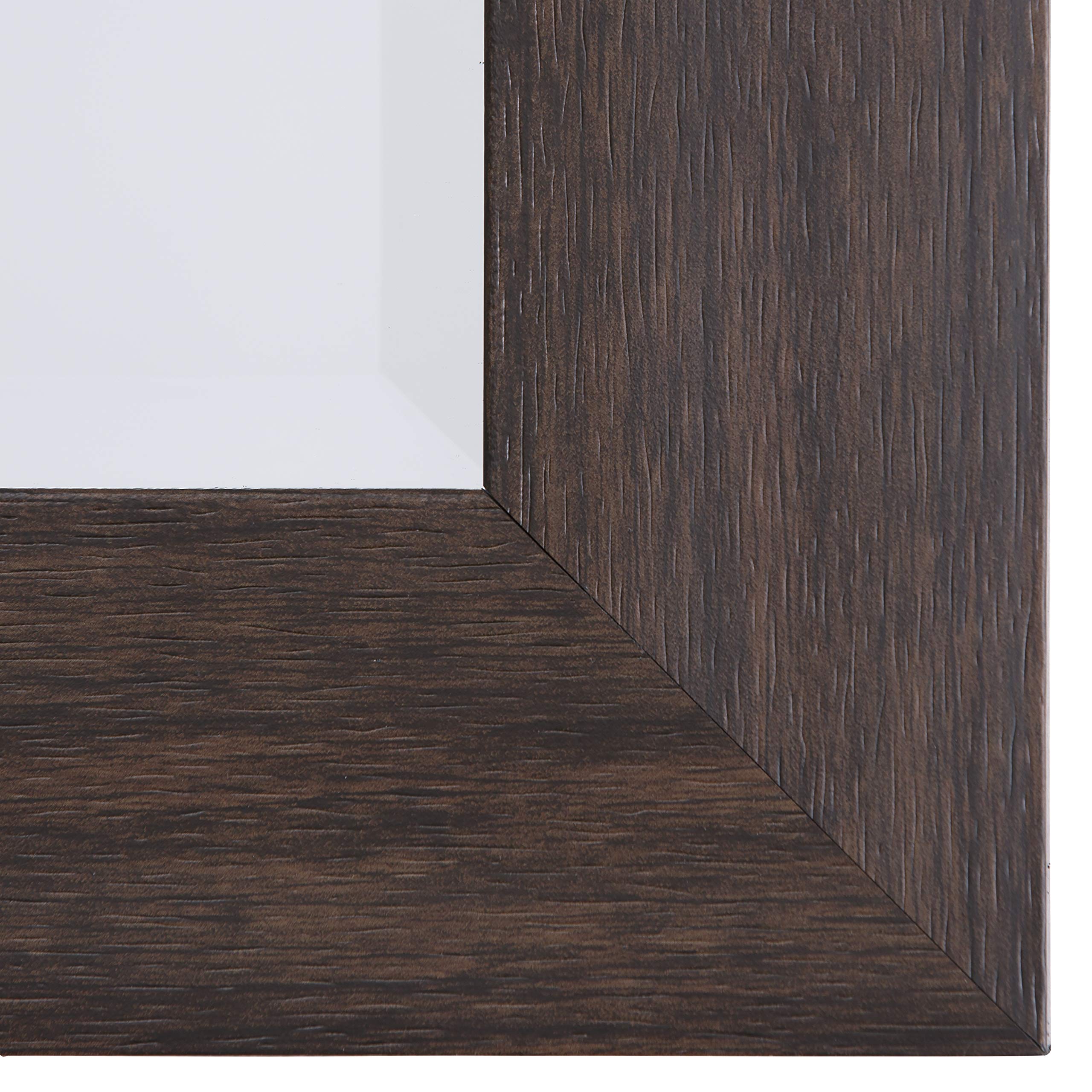 Yosemite Home Decor Wall Mirror - Medium Size 24x36 Inches, Espresso Brown Wood Frame - Perfect for Living Room, Bedroom & Entryway Decor
