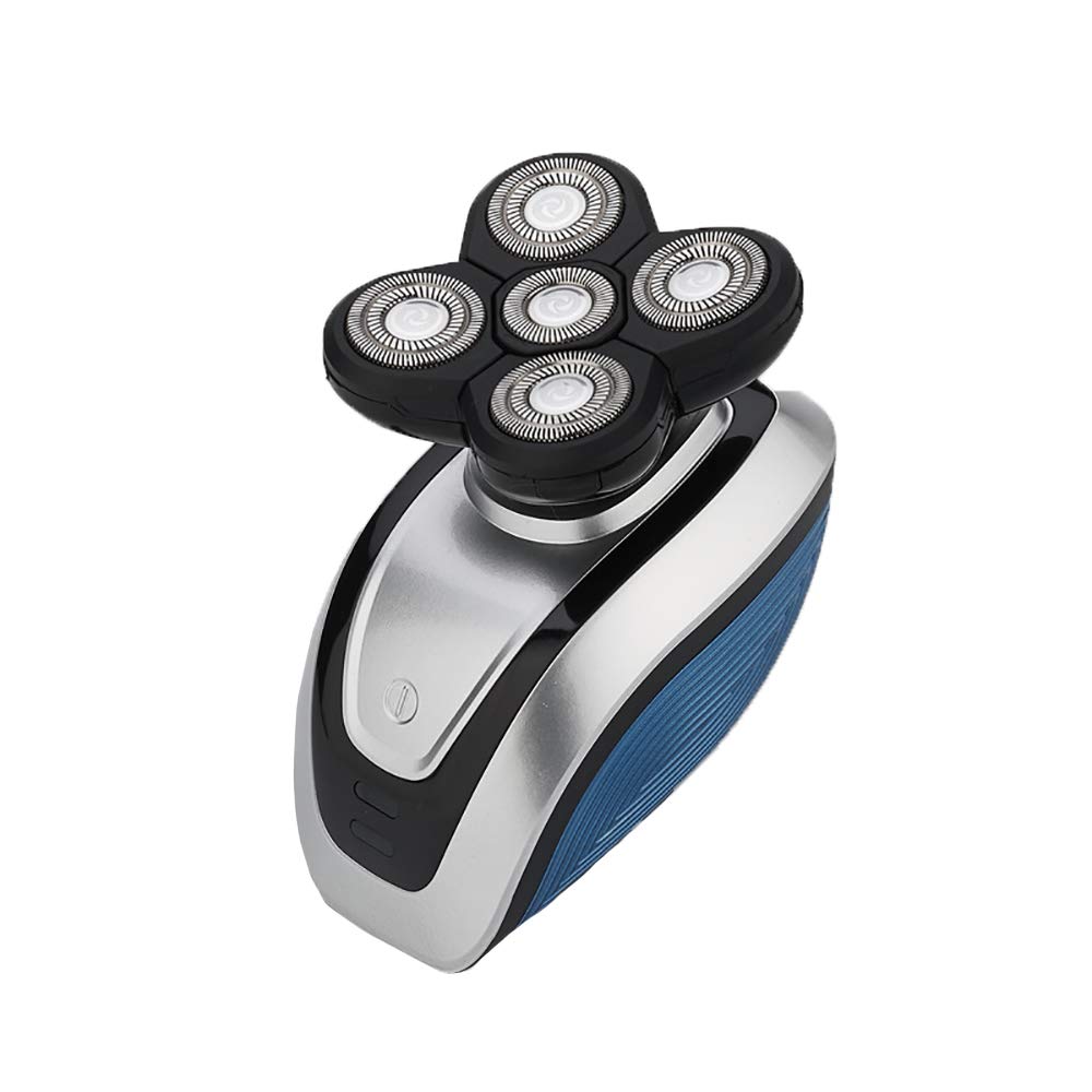 4D Floating Electric Razor for Men - USB Rechargeable Wet/Dry Rotary Shaver with 5 Razor Heads, Cordless Grooming Kit - Perfect for Bald Head Shaving & Travel Grooming