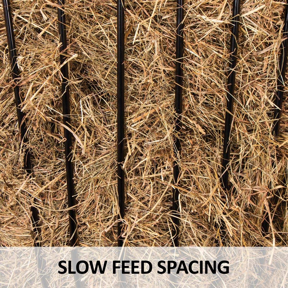 **Slow Feeding Horse Hay Rack – Heavy Duty 3-Piece Steel Construction | Holds 3 Flakes | 2” Spaced Bars for Safe Grazing | Quick Setup | Ideal for Stables, Barns & Pastures**