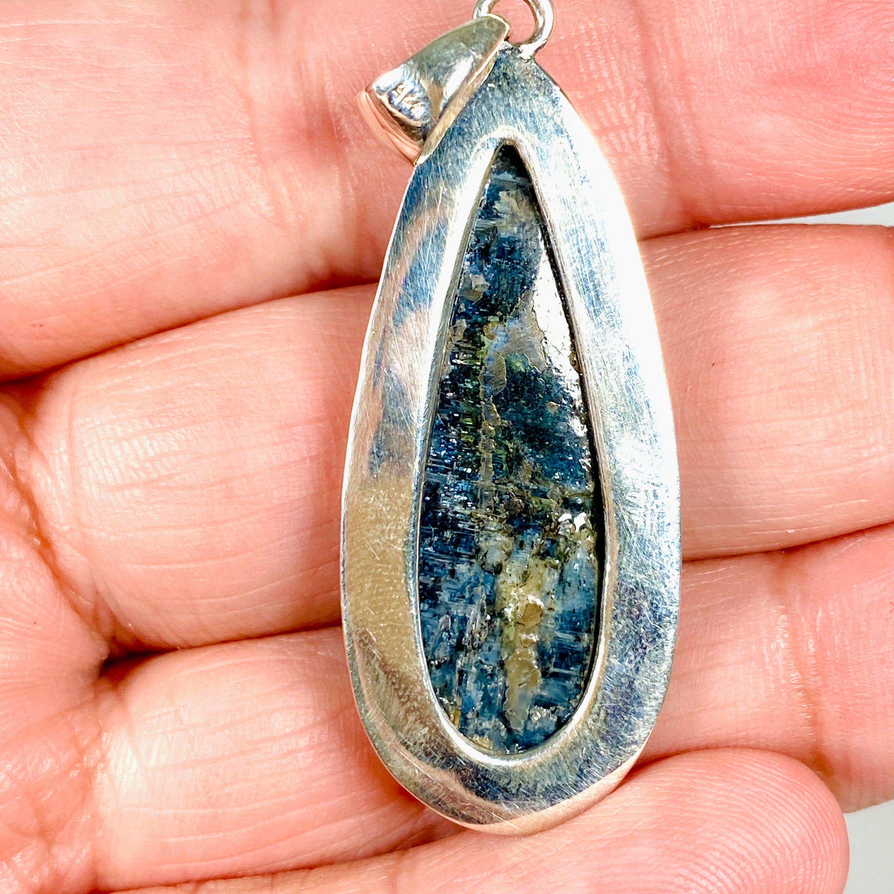 Kyanite Teardrop Pendant Necklace KPGJ3453 - Elegant Blue Gemstone Jewelry for Women, Perfect for Gifts, Weddings & Everyday Wear