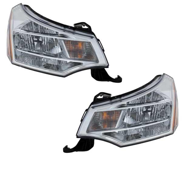 08-11 Ford Focus Halogen Headlight Replacement - Left & Right Set with Bulbs | Durable Front Headlamp for Night Driving & Commuting