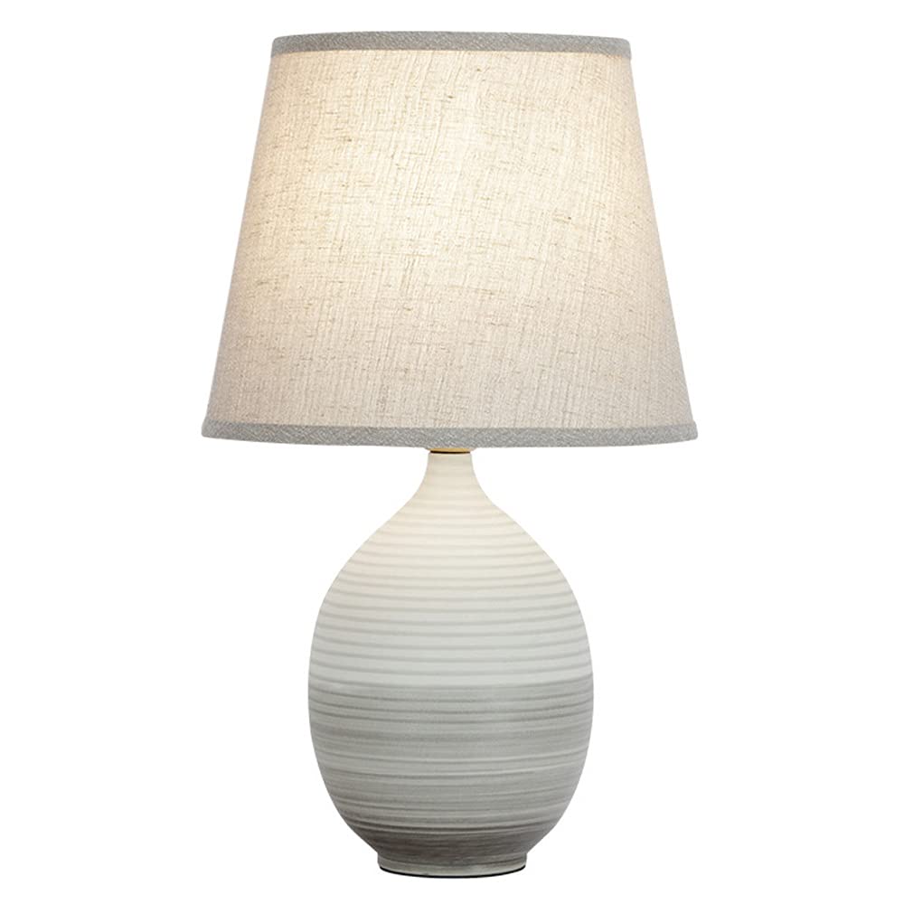 Handmade Glazed Ceramic Table Lamp - Stylish Bedside Lighting for Bedroom, Living Room, Study & Office | Nightstand Lamp with Fashionable Design