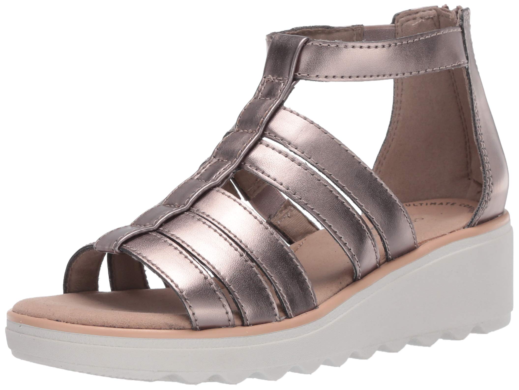 Clarks Women's Comfortable Ankle Strap Sandals - Lightweight Summer Shoes for Walking, Beach & Casual Outfits