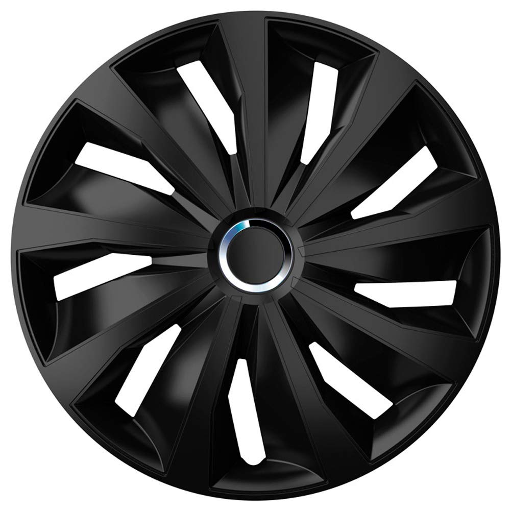 AUTO-STYLE 15-Inch Black Wheel Covers Set - Grip Pro for Enhanced Traction & Style | Perfect for SUVs, Trucks & Sedans | All-Season Protection & Custom Look