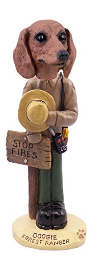 Collectible Dachshund Red Forest Ranger Dog Figurine - Perfect for Home Decor, Gift Giving & Animal Lover Collections