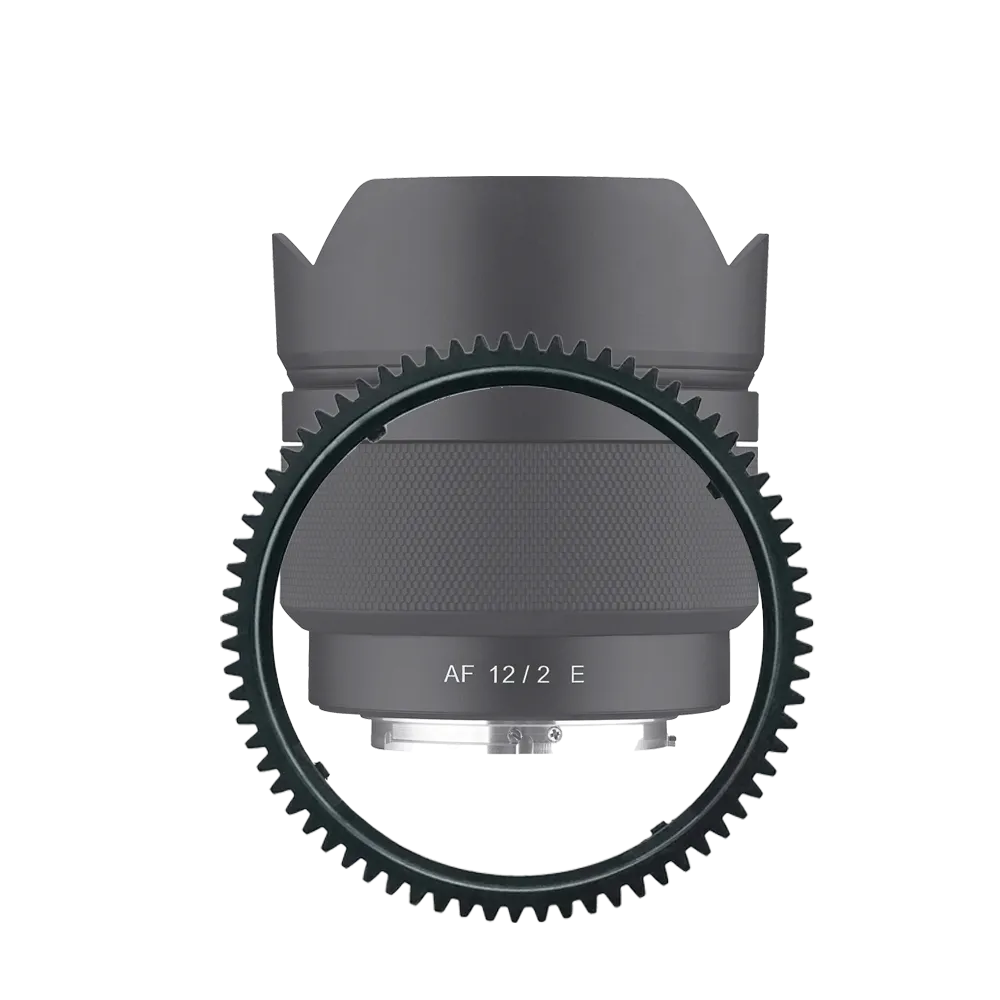Samyang 12mm F2.0 AF Lens Focus Gear for Sony E Mount - Perfect for Vlogging, Filmmaking & Low-Light Photography