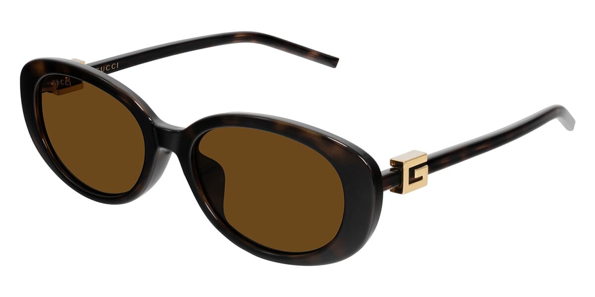Gucci GG1684SA Havana Brown G-String Sunglasses for Women - Luxury Designer Shades for Beach, Travel & Fashion Outfits