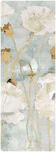 Poppies in the Wind Cream Panel I