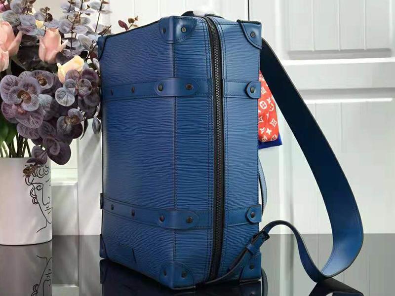 LV Soft Trunk Backpack PM in Blue Epi Leather - Stylish Luxury Backpack for Travel, Work & Everyday Use