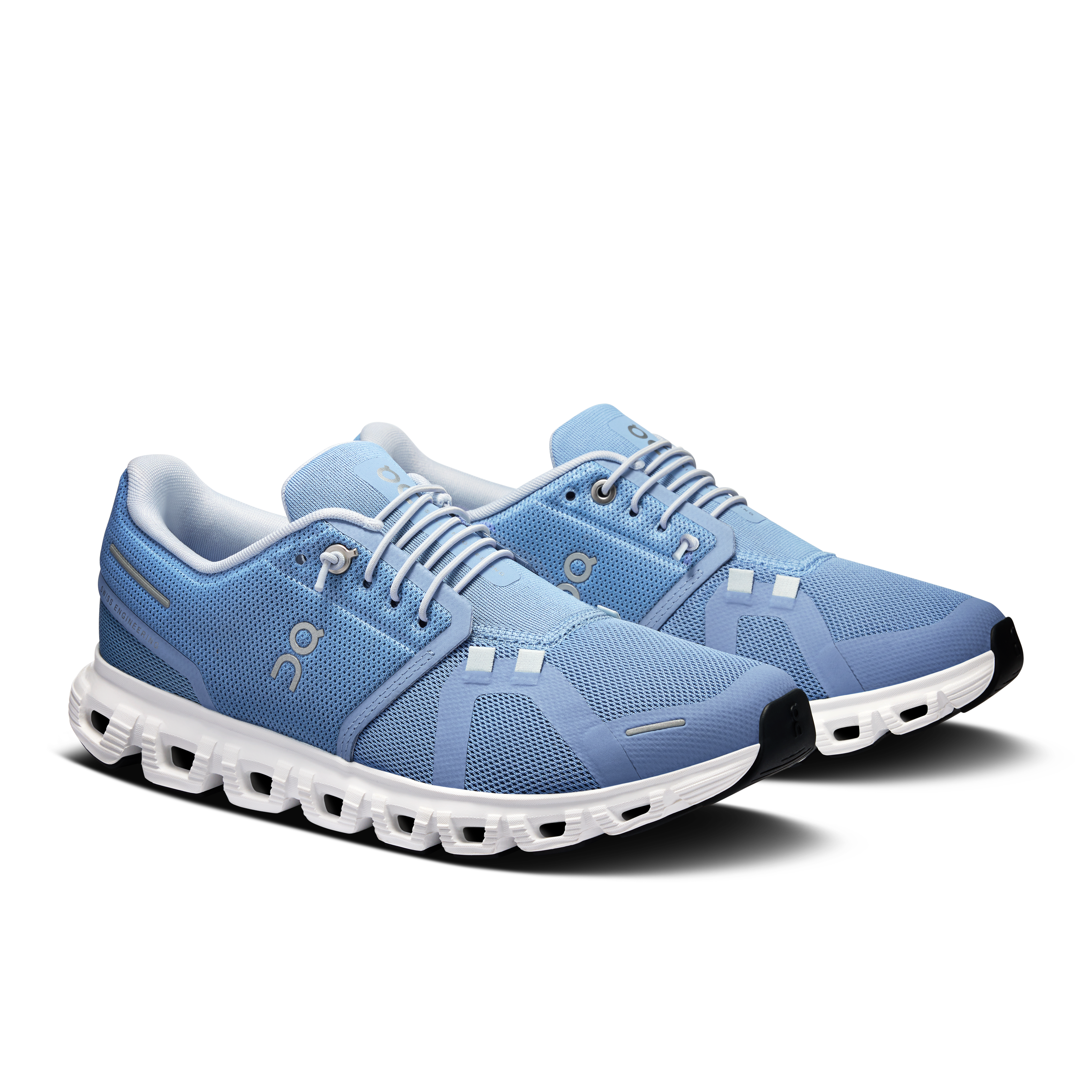 On Running Women's Cloud 6 Running Shoes - Lightweight & Breathable Sneakers for Women in Chambray/White | Perfect for Jogging, Gym Workouts & Everyday Wear